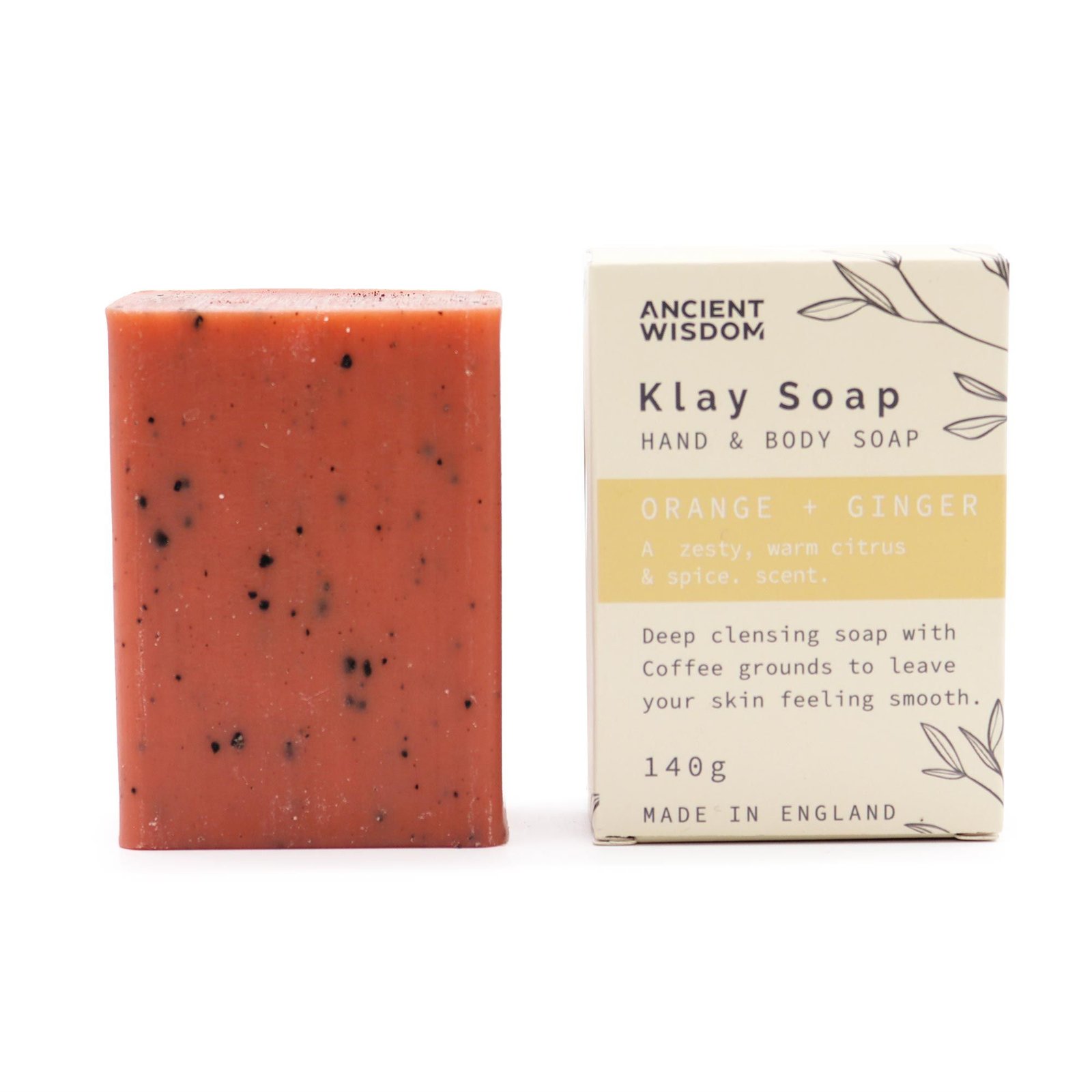 Natūralaus molio muilas „Orange and Ginger“ – gaivus citrusų ir imbiero ritualas
