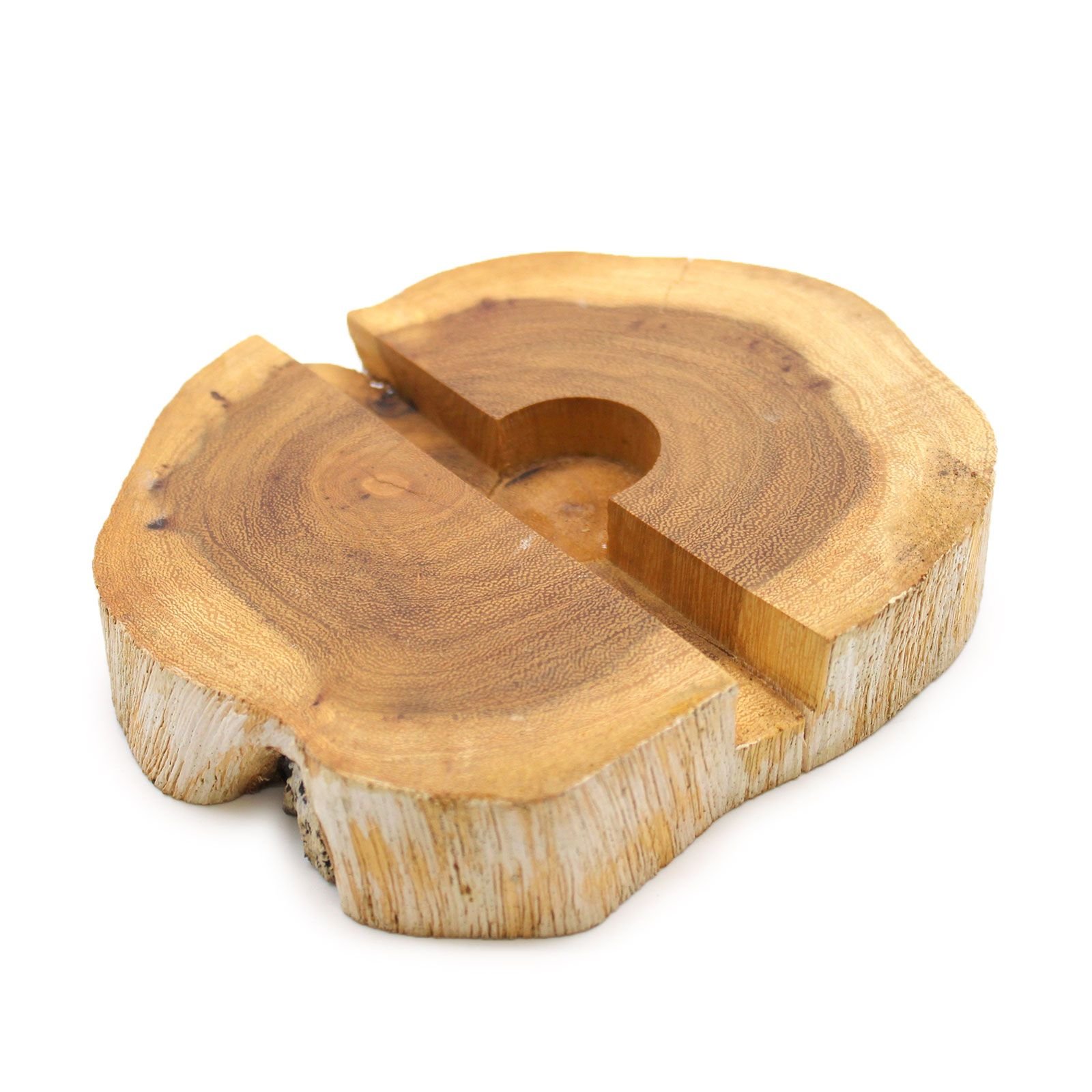 Medinis telefonų laikiklis „Lrg Gamal Wood Phone Holder“ – baltojo švytėjimo namų akcentas