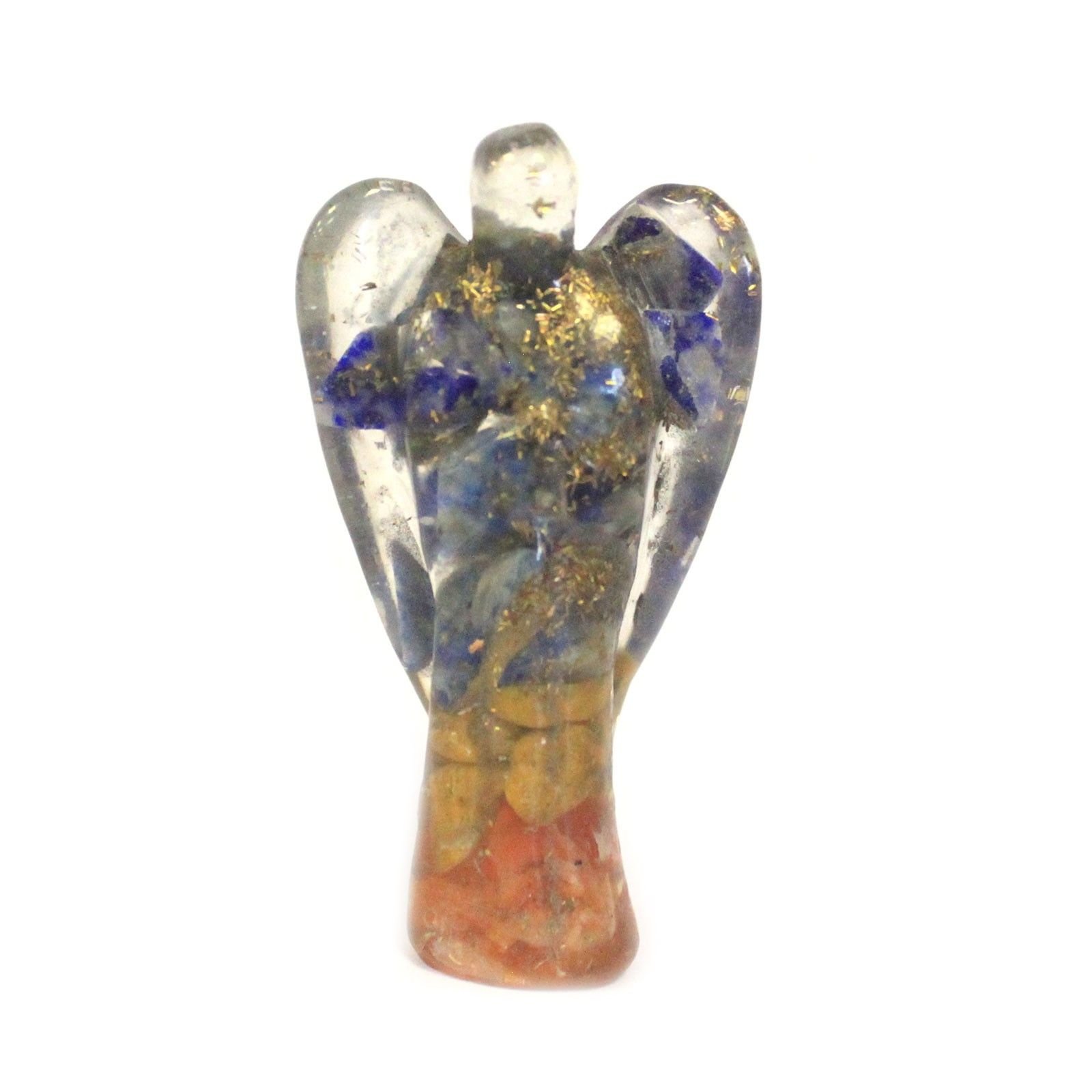Orgonito angelas „Gemchips & Copper“ – 50 mm šviesos talismanas