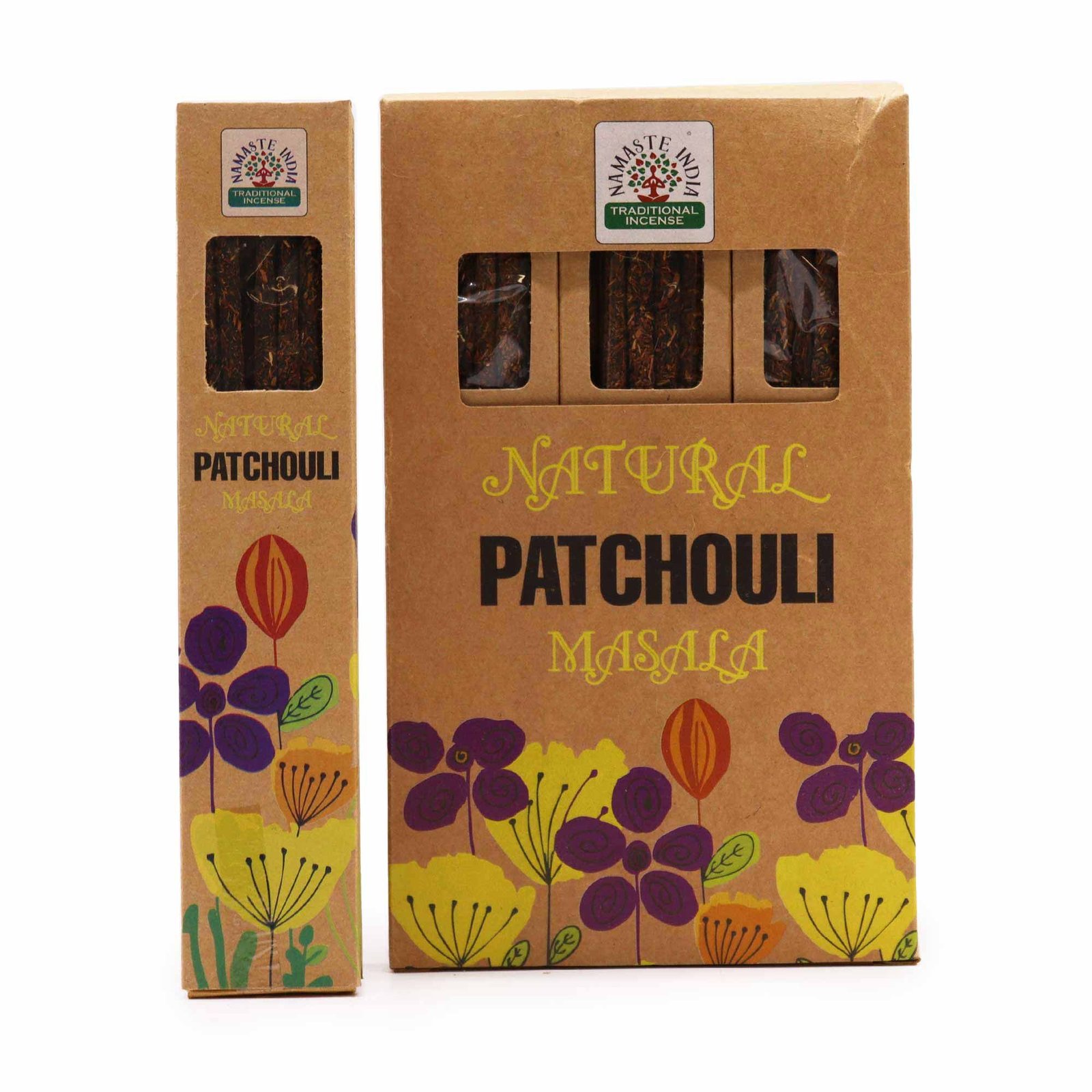 Natūralios masala smilkalų lazdelės „Patchouli“ – žemiškas ritualo aromatas