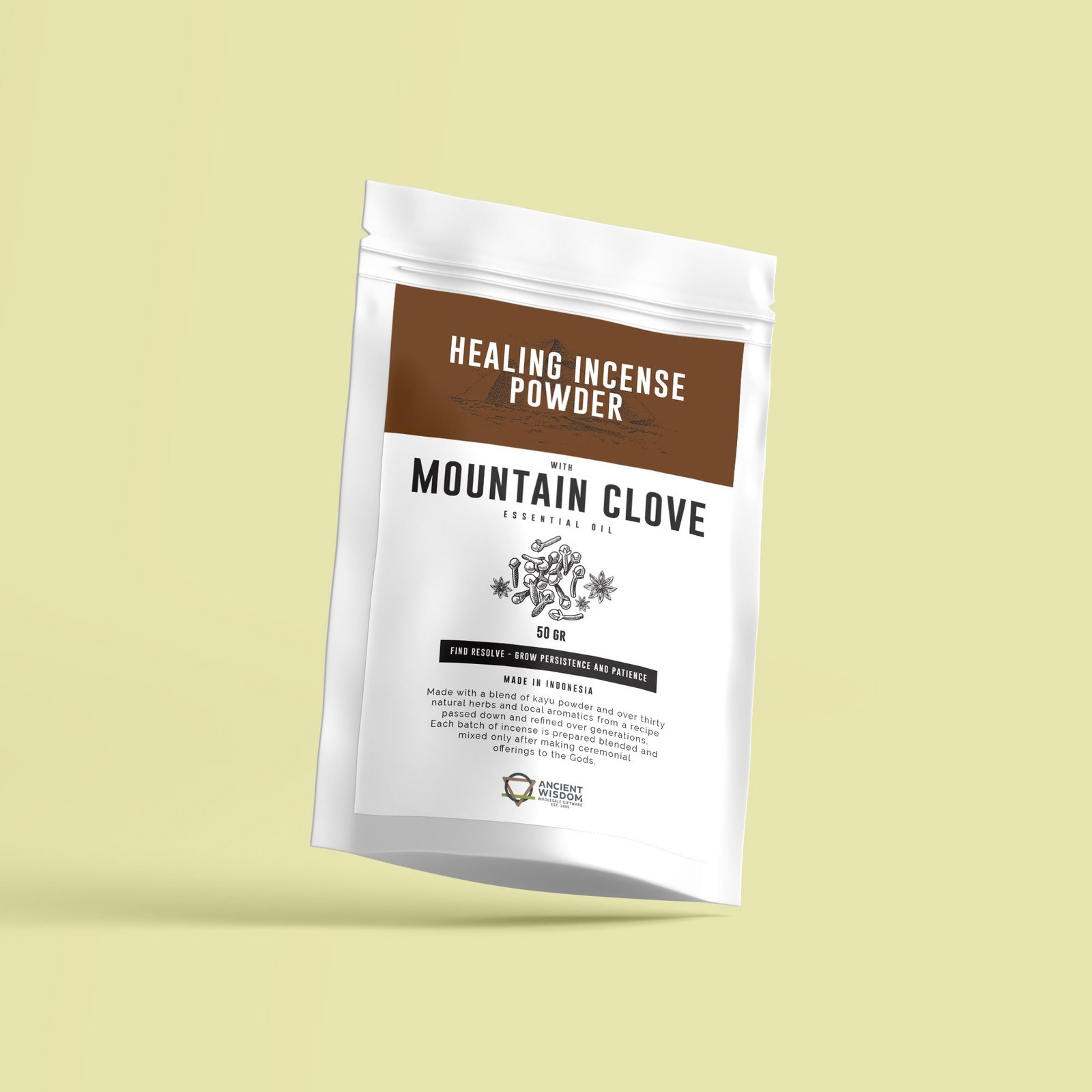 Alternative view of Gydomųjų smilkalų milteliai „Mountain Clove“ – kalnų gvazdikėlio ritualo kvapas, 50 g