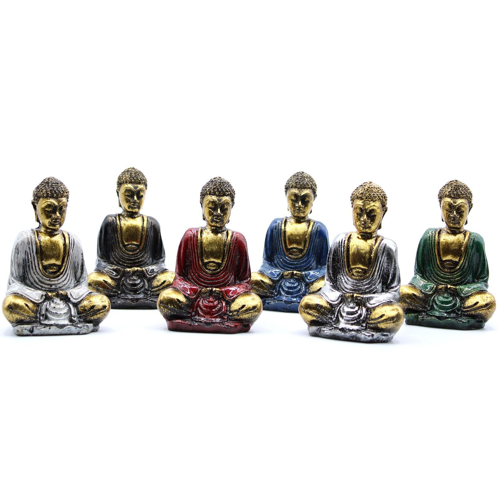 Auksinė mini Budos figūrėlė „Gold Mini Buddha“ – mažas ramybės ir šviesos akcentas