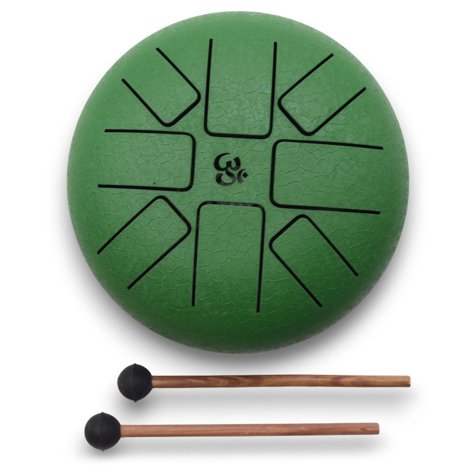 Alternative view of Plieninis liežuvėlinis Happy būgnas „Om Green“ – 16 cm meditacijos skambesys