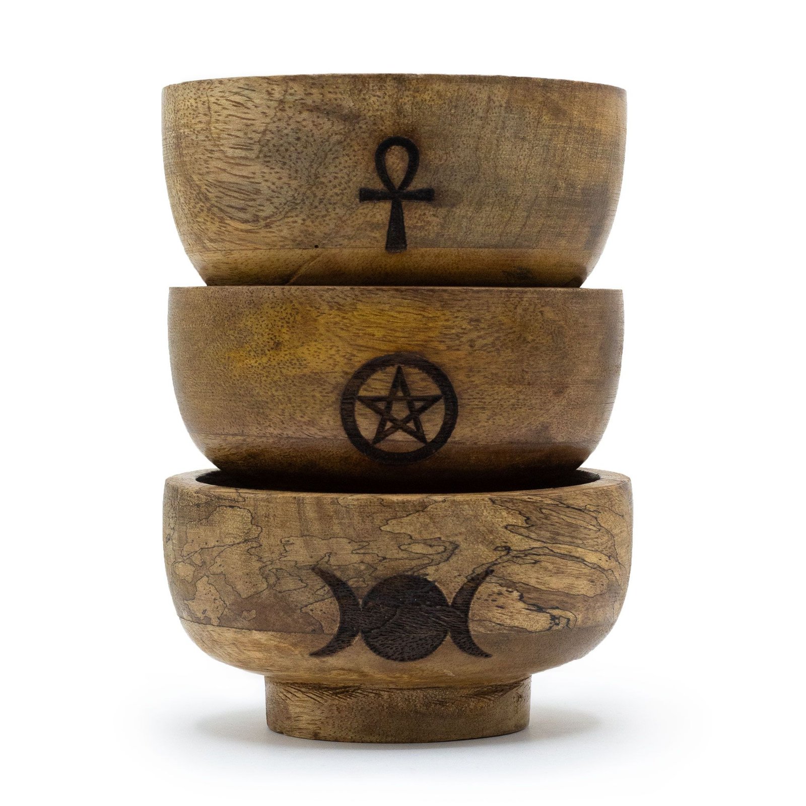 Smilkalų kūgio laikiklis „Ritual Bowl“ – mango medžio jaukumo akcentas 11 × 6 cm