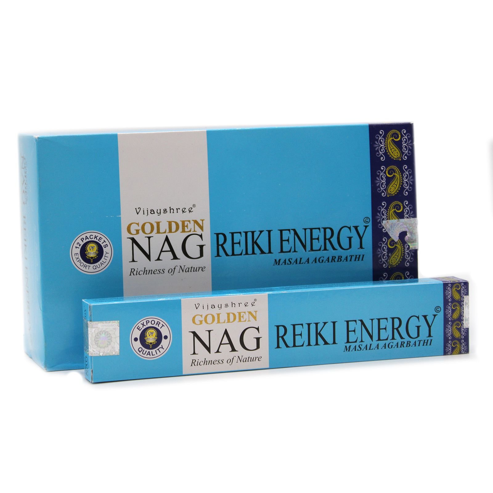 Smilkalų lazdelės „Golden Nag Reiki Energy“ – švelnus ritualo aromatas namų ramybei