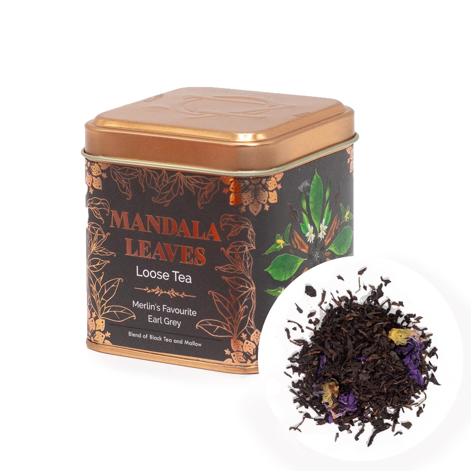 Alternative view of Juodoji arbata „Merlin's Favorite Earl Grey“ – paslaptingas aromato ritualas skardinėje