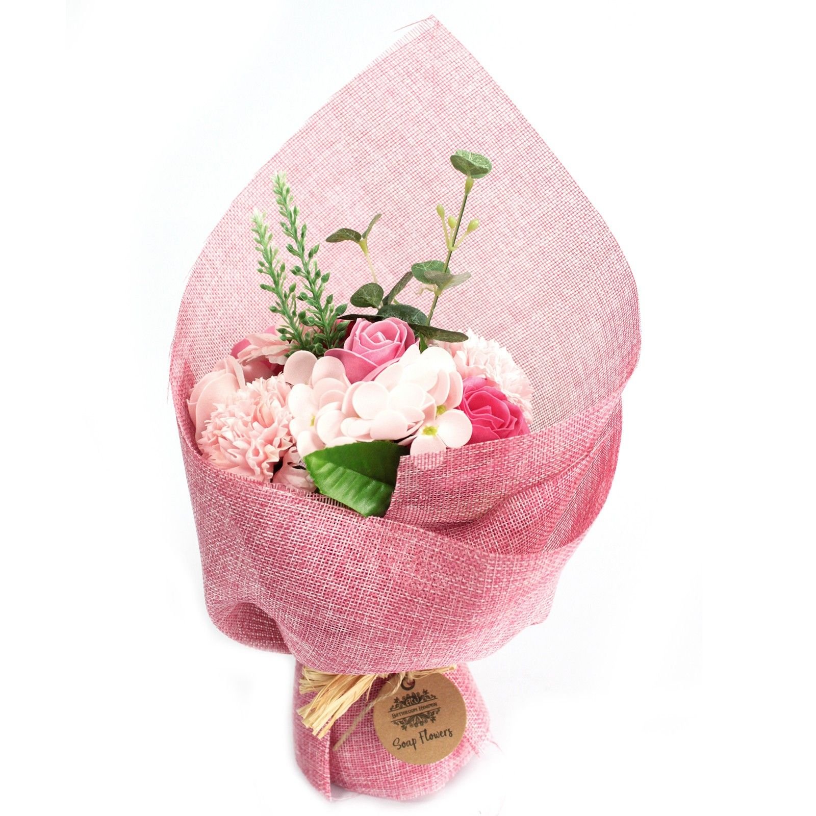 Alternative view of Muilo gėlių puokštė „Pink“ – romantiškas rožinių žiedų vonios akcentas