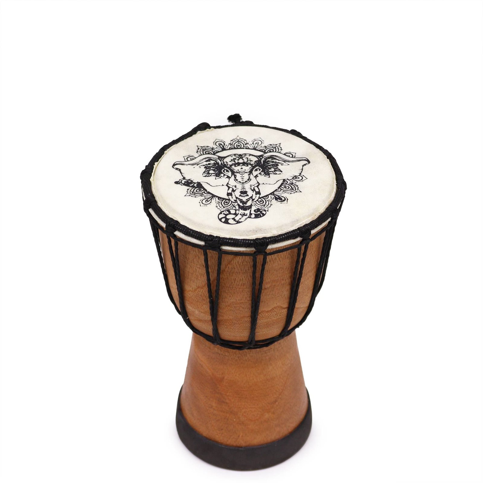 Alternative view of Rankų darbo djembe būgnas „Wide Top“ – 20 cm su šiltu ritualo skambesiu