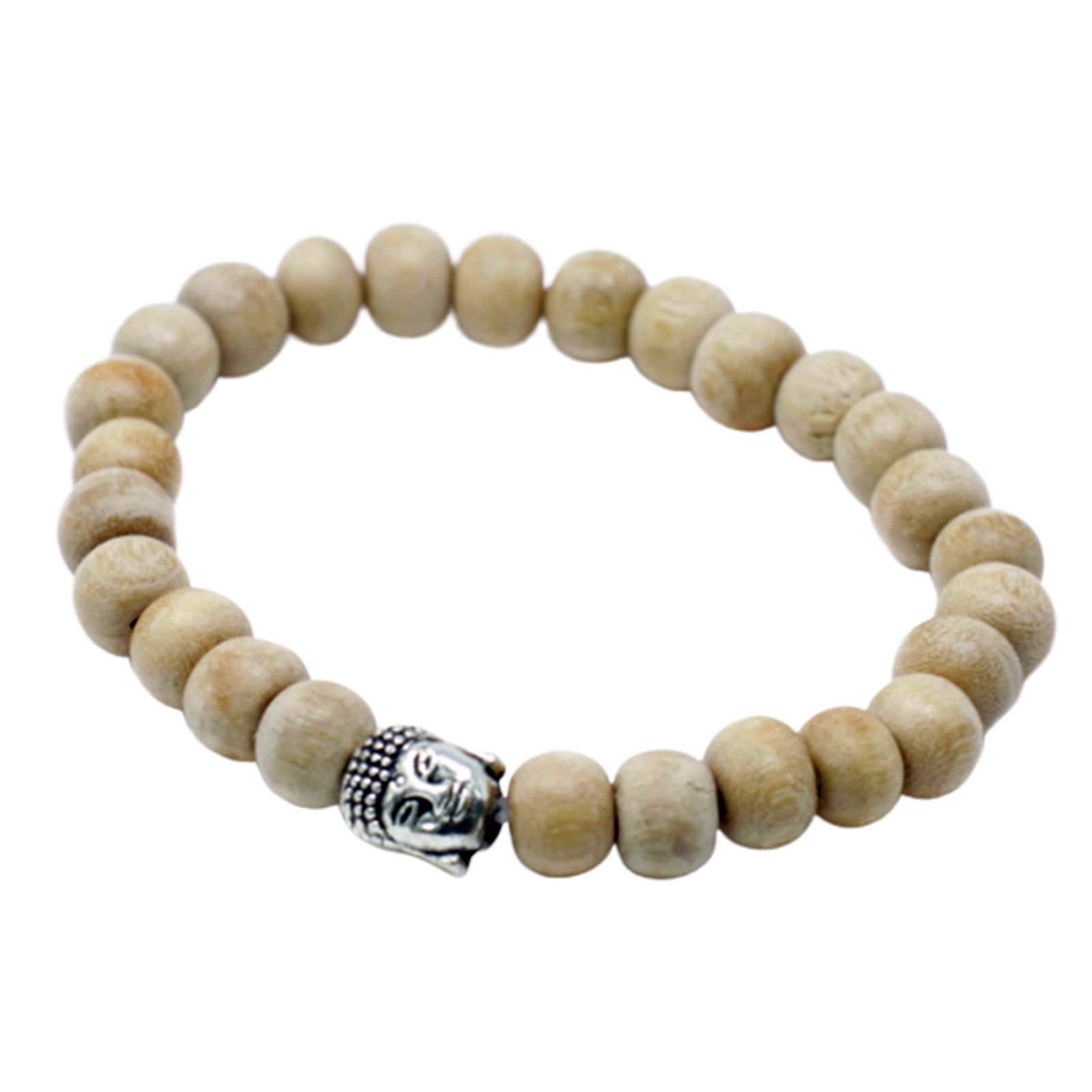 Alternative view of Medinė apyrankė „Fragrant Sandal Beads & Buddah Bangle“ – tylus ritualo akcentas