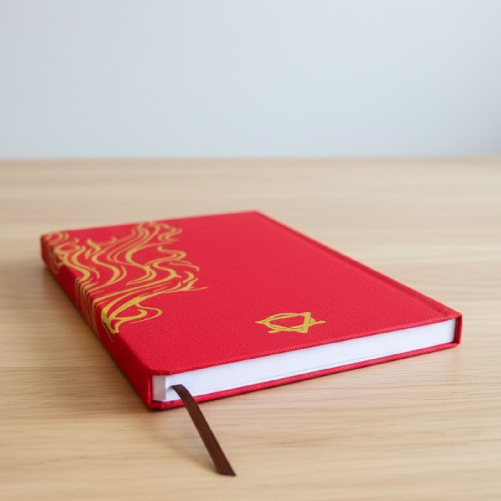 Alternative view of Gerovės užrašinė „Red Wellness Journal“ – 120 puslapių, auksinė mandala ir lotosas