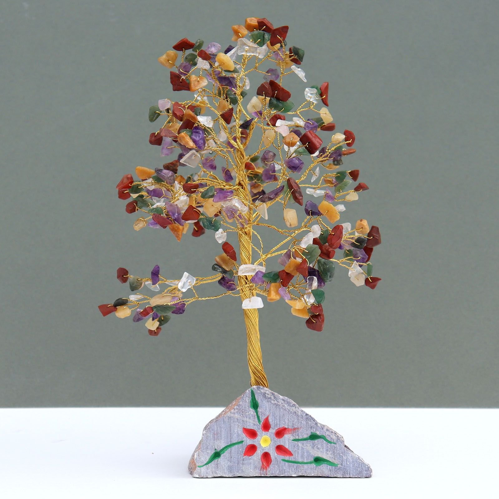Indiškas brangakmenių medelis „Mixed Gemstone Tree“ – 320 akmenų namų magijai