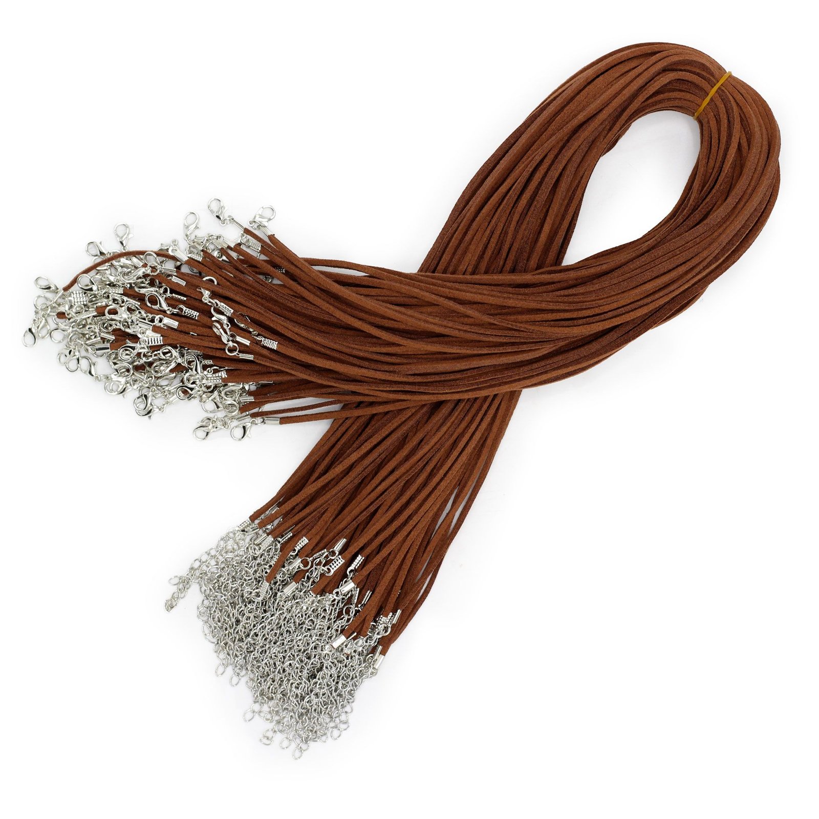 Alternative view of Pakabukų virvelė „Dark Brown“ – 2,5 mm x 55 cm jaukiam papuošalų akcentui