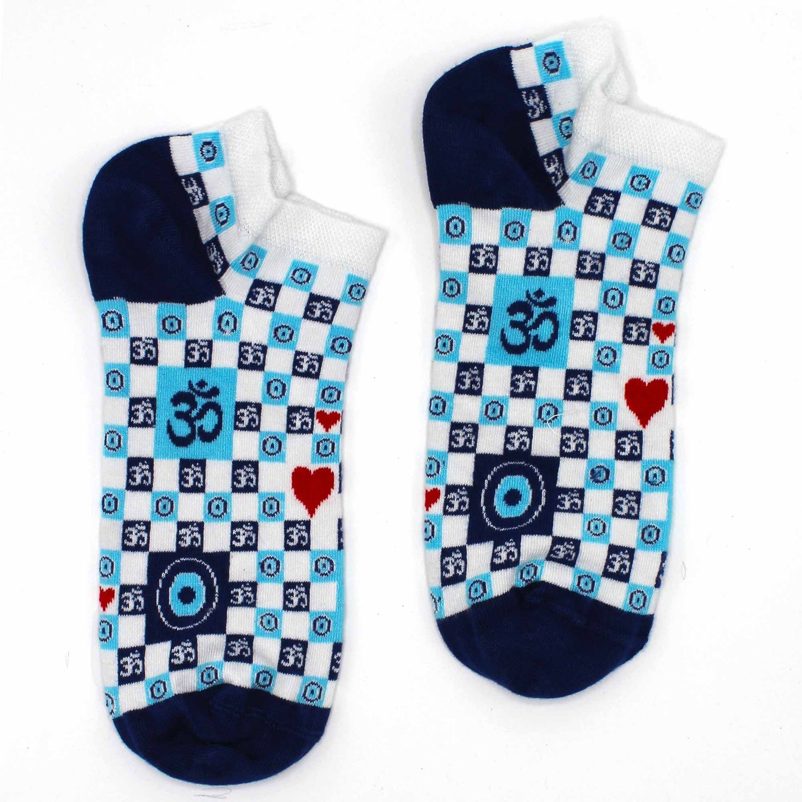 Alternative view of Bambukinės žemos kojinės „Om and Evil Eye“ – švelnus kasdienės apsaugos prisilietimas