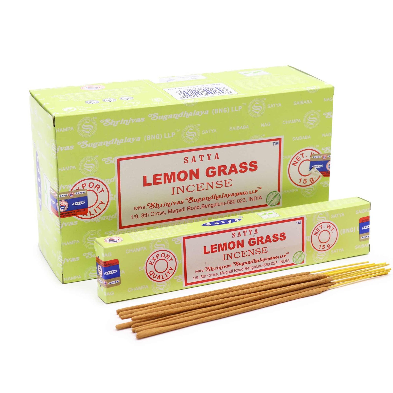 Smilkalų lazdelės „Satya Lemongrass“ – gaivaus citrinžolės ritualo akimirka