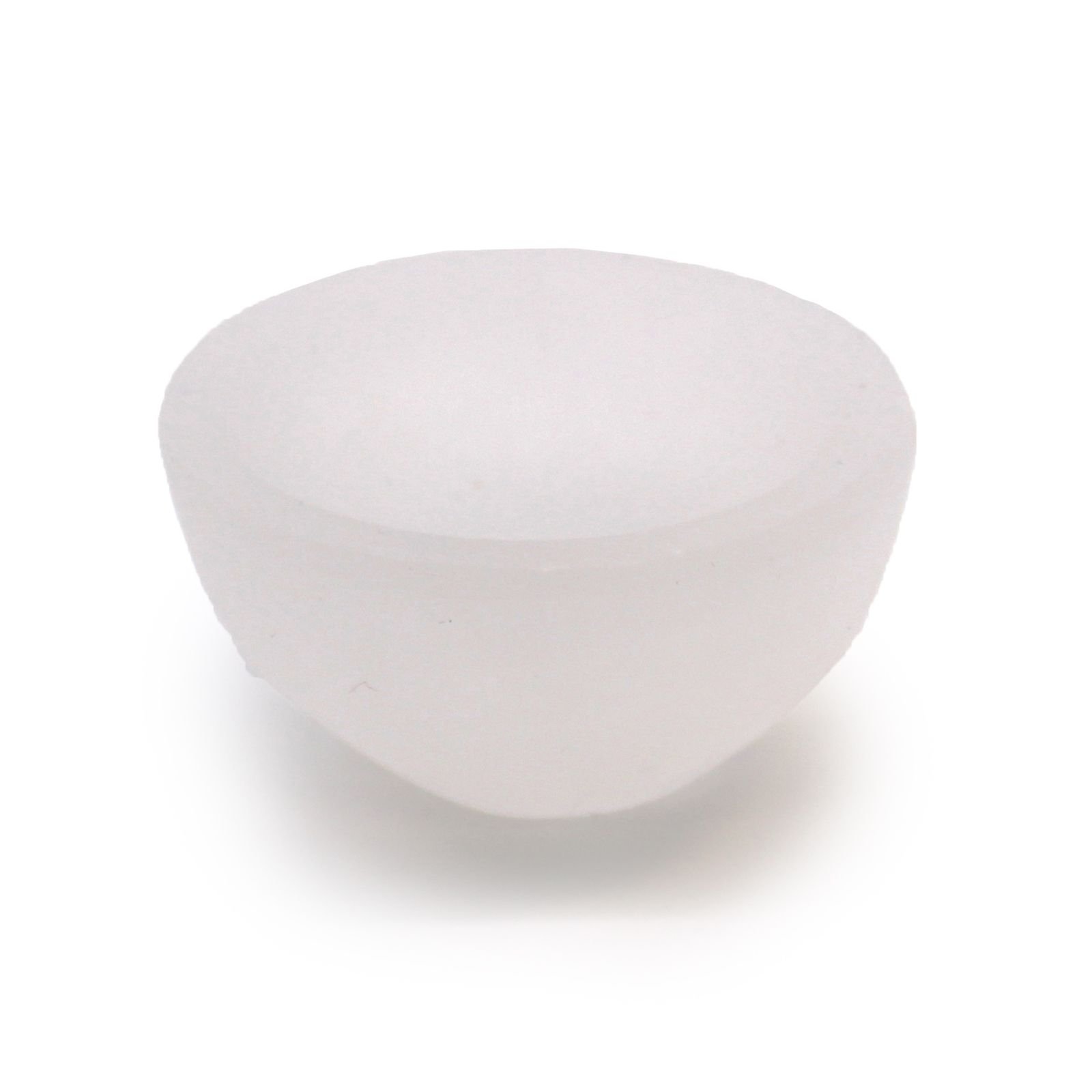 Selenito dubenėlis „Round Bowl“ – 6 cm šviesos ir ramybės akcentas