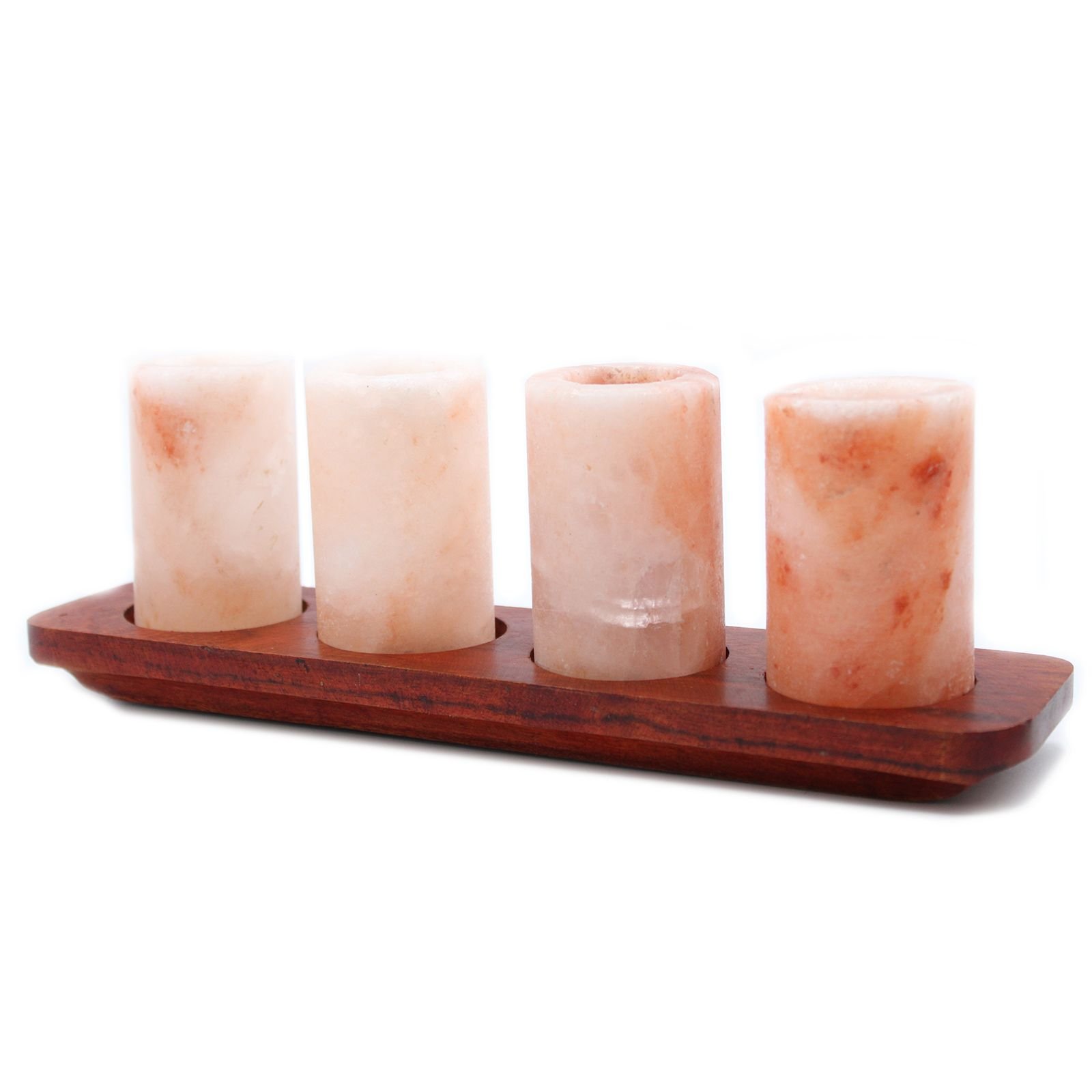 Alternative view of Himalajų druskos taurelių rinkinys „Shot Glasses“ su mediniu serviravimo padėklu – ritualui ir jaukumui
