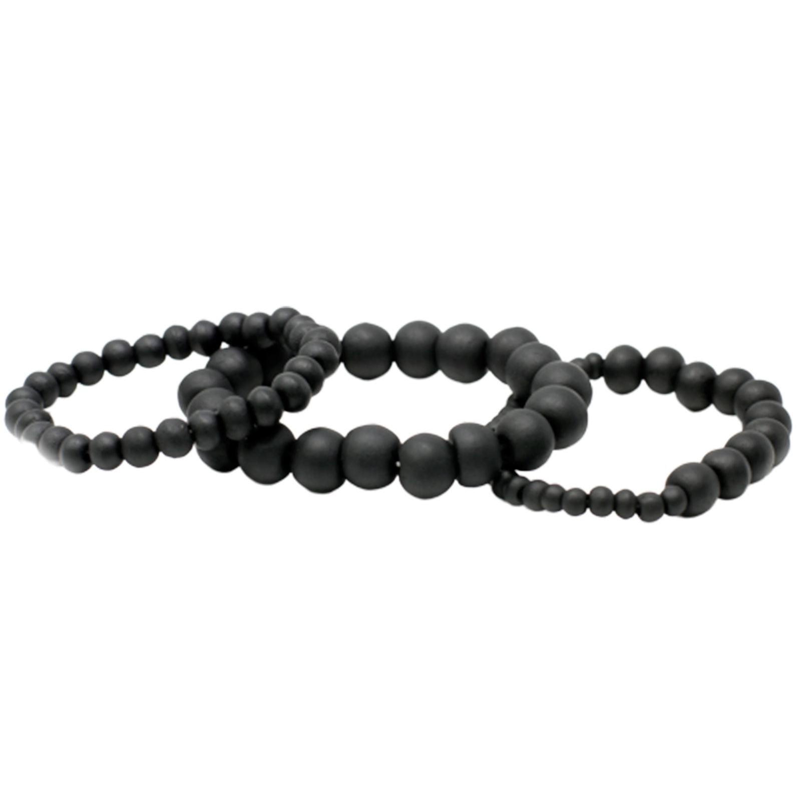 Alternative view of Kokoso medžio karoliukų apyrankių rinkinys „Blackwood Beads“ – natūralus žemės ramybės akcentas