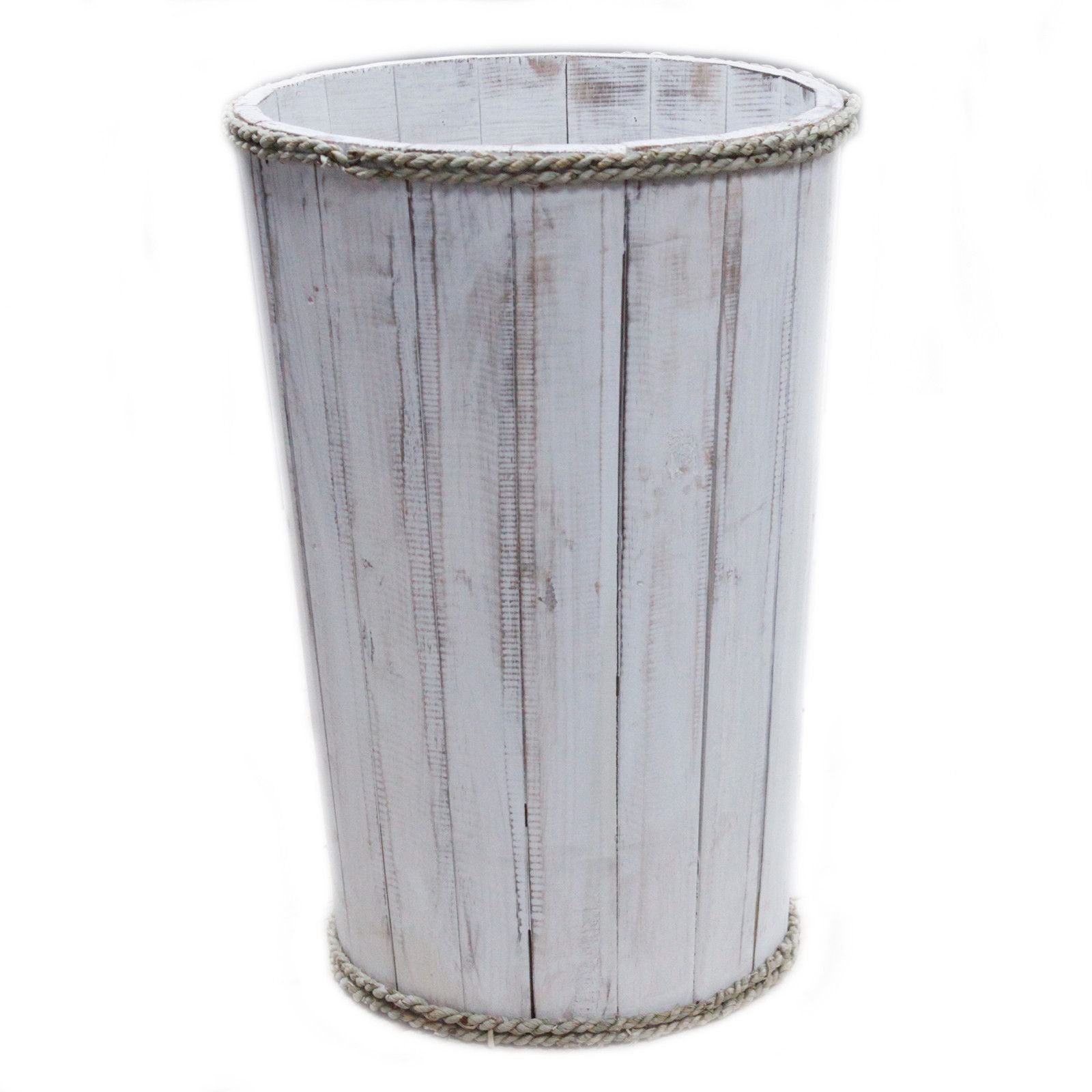 Didelis jūrinio stiliaus ekspozicinis kubilas „Whitewash“ – 45 × 32 cm medžio šviesa