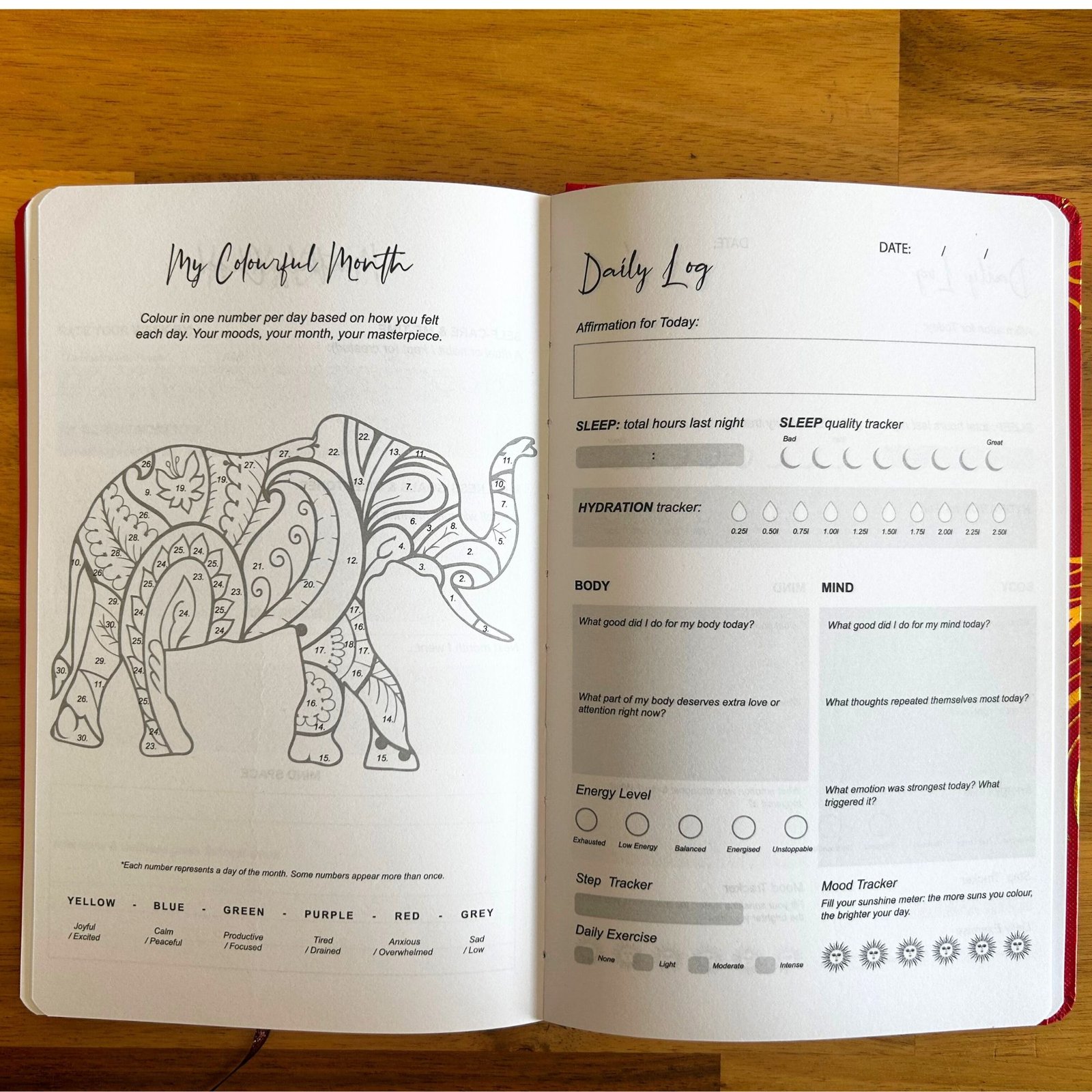 Alternative view of Gerovės užrašinė „Midnight Blue Wellness Journal“ – 120 puslapių sidabrinei kasdienybės magijai