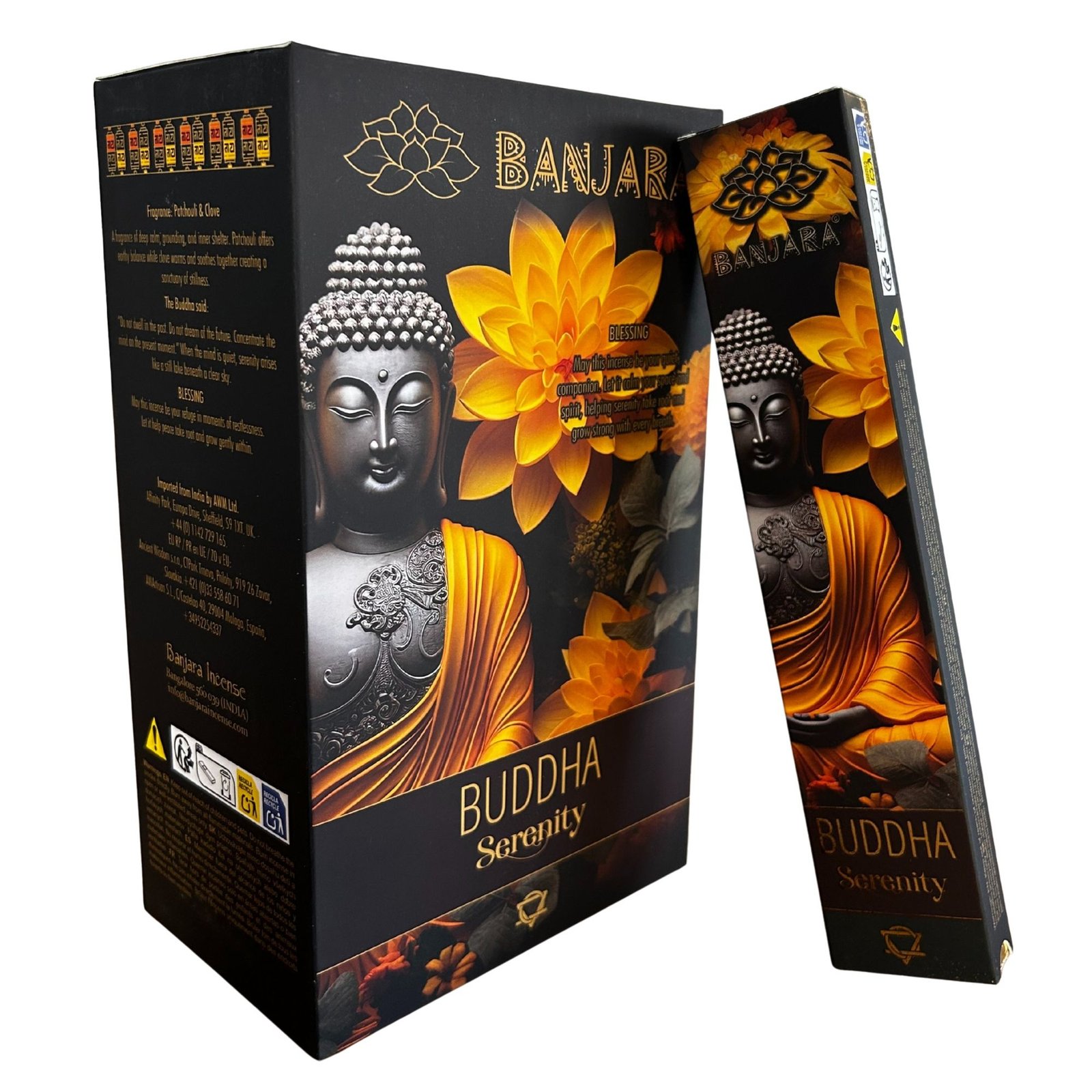 Smilkalų lazdelės „Banjara Buddha – Serenity“ – ramybės ir tylos ritualui
