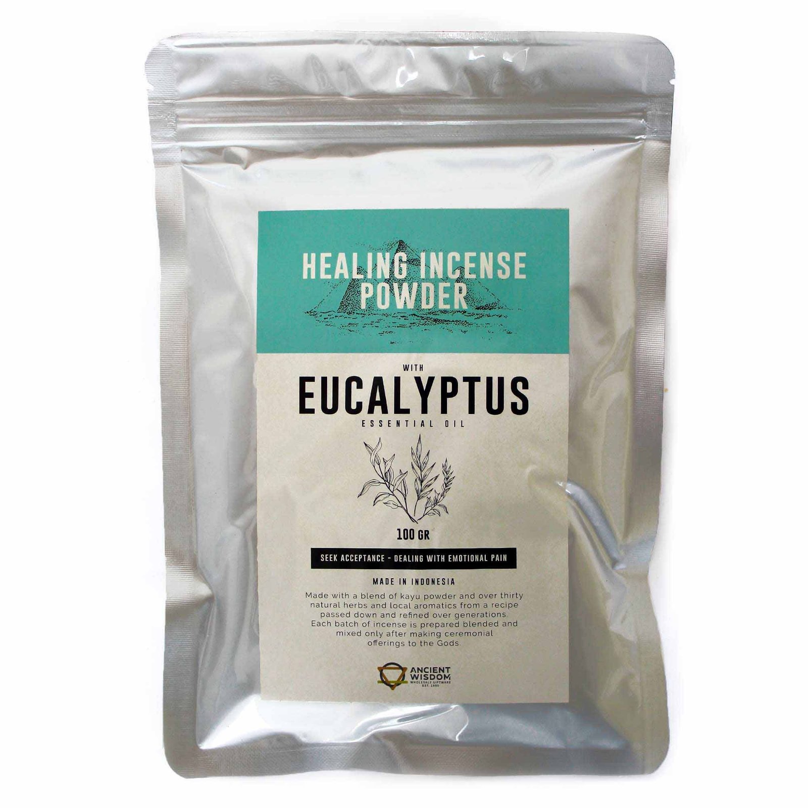 Gydomųjų smilkalų milteliai „Eucalyptus“ – gaivaus ritualo kvapas namų tylai
