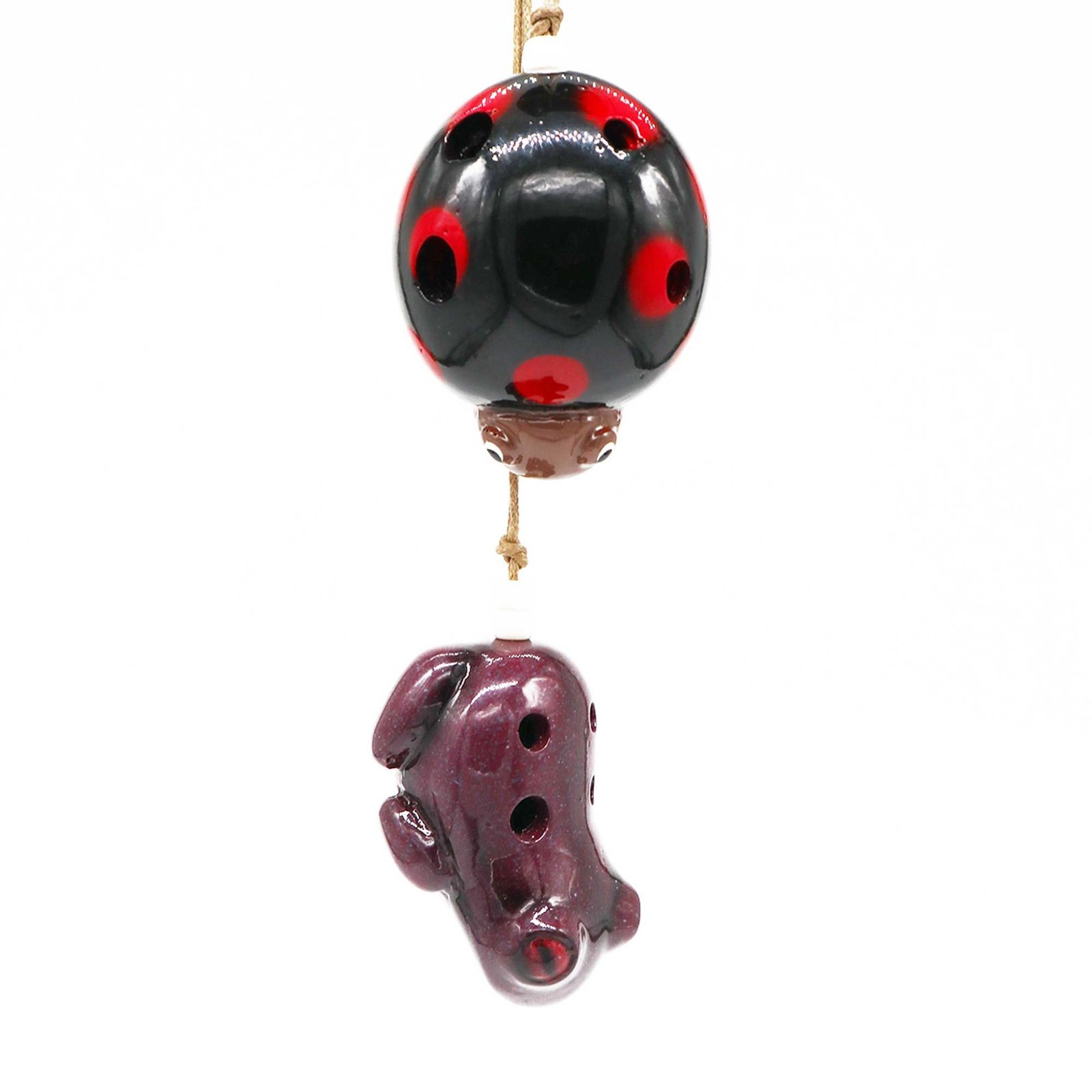 Alternative view of Keraminė ocarina „Varlė“ – mažas muzikos ir jaukios dekoracijos stebuklas