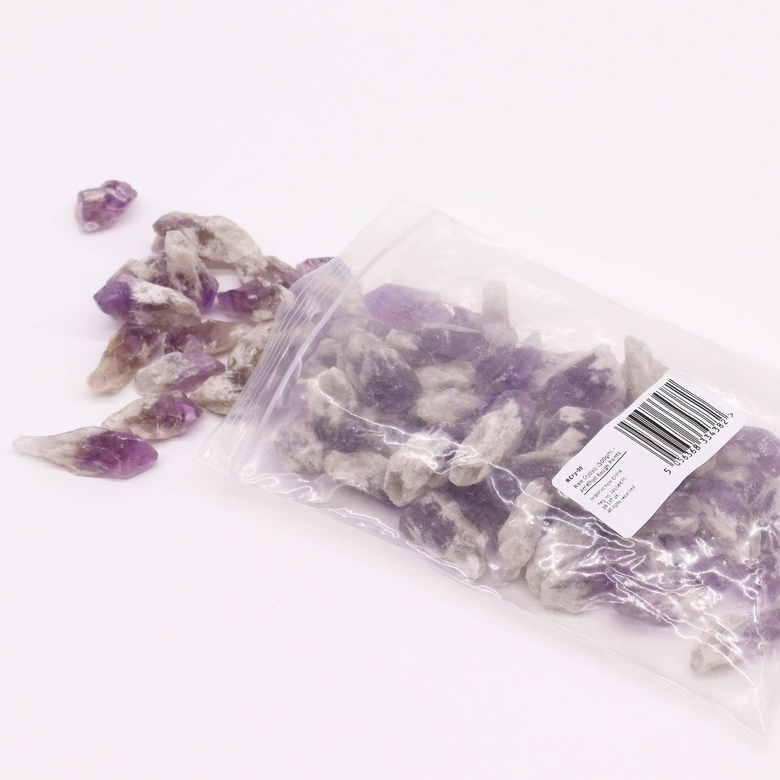 Alternative view of Neapdirbti ametisto kristalai „Amethyst Rough Points“ – 500 g magiškam namų kampeliui