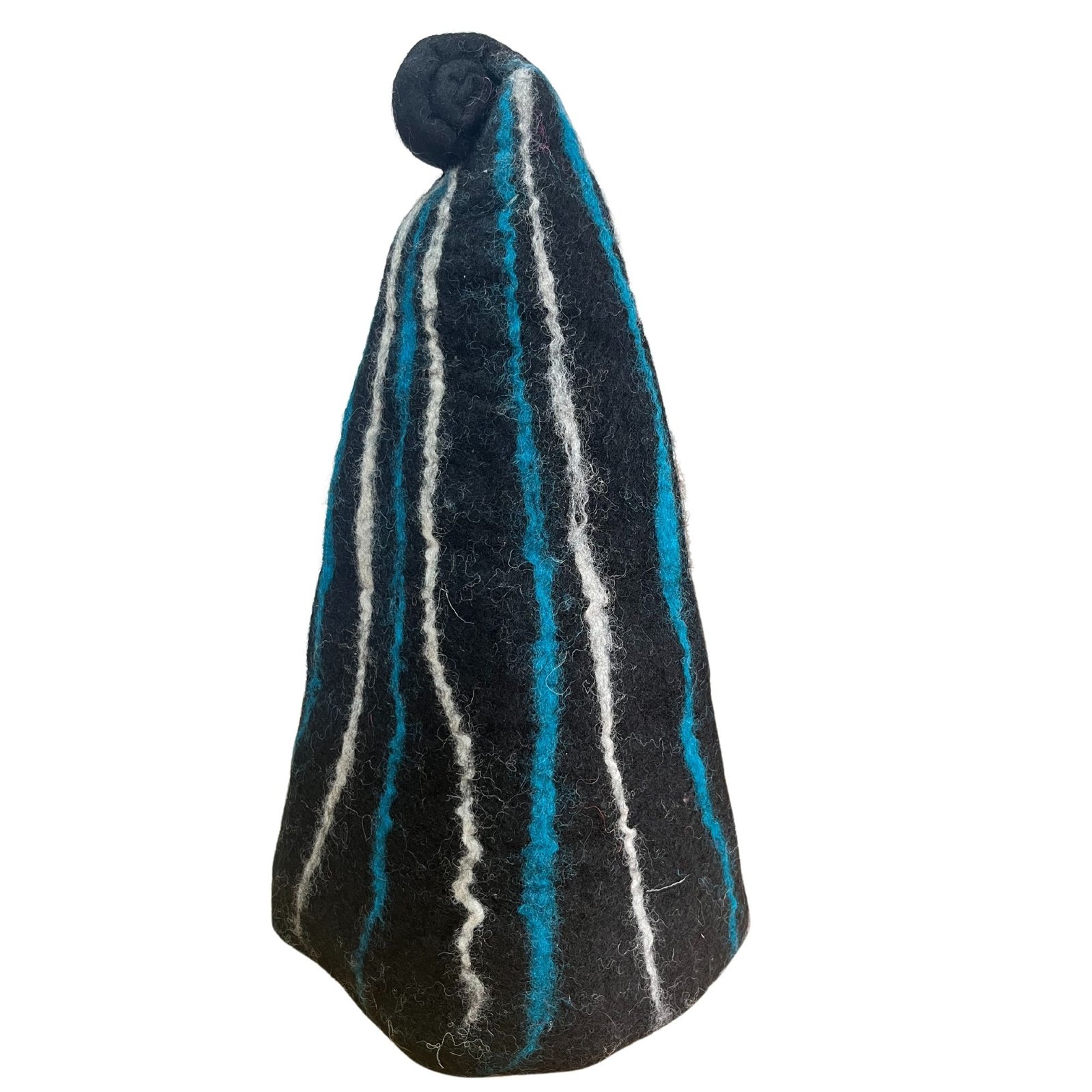 Alternative view of Velta pirties kepurė „Black Blue Streaks“ – vilnos jaukumo ir tylos ritualas