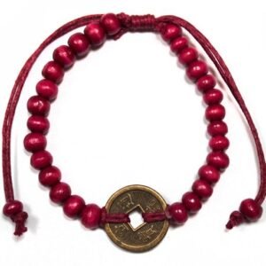 Feng shui sėkmės apyrankė „Good Luck“ – medinių karoliukų talismanas kasdienai