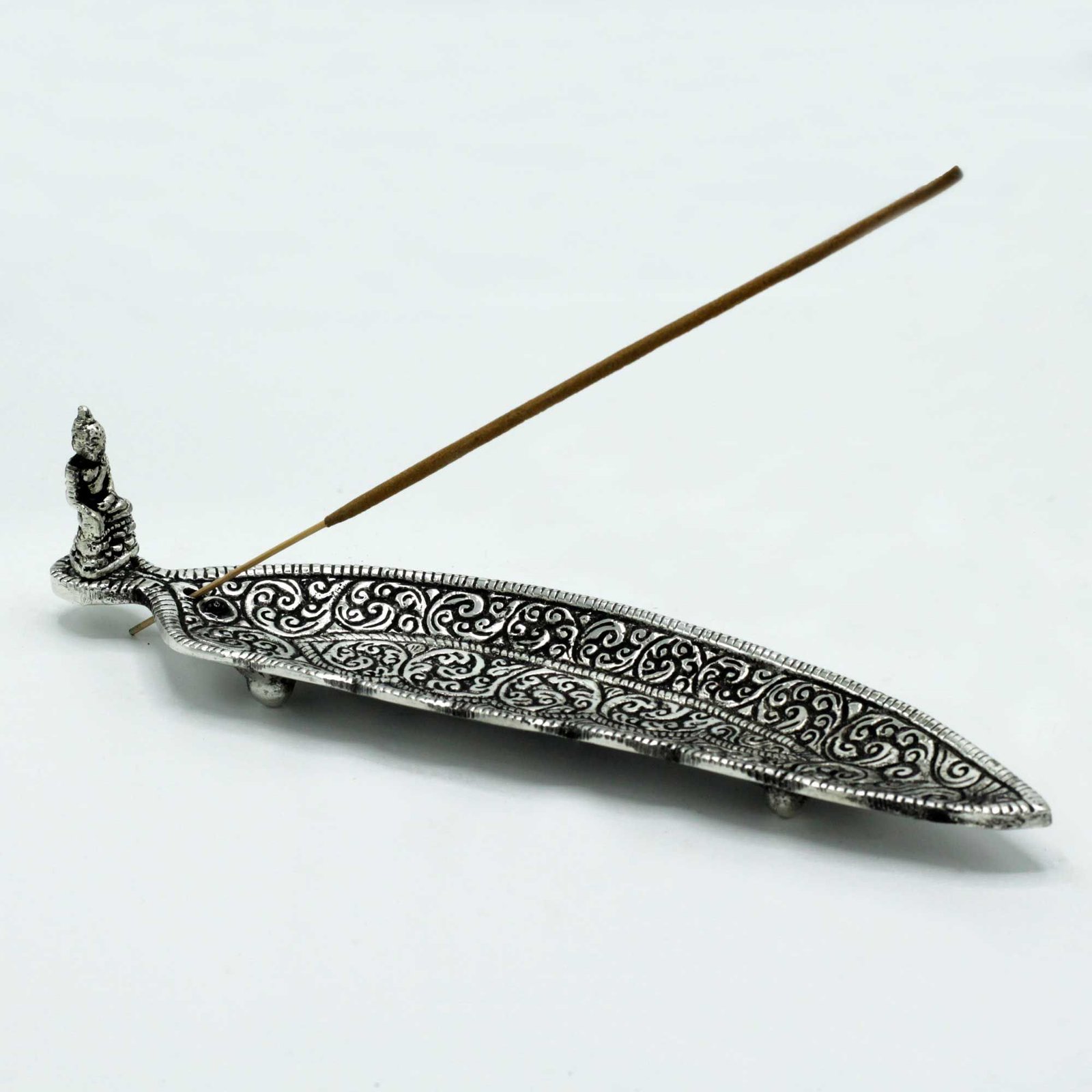 Alternative view of Smilkalų laikiklis „Buddha“ – ilga 23 cm aliuminio ramybės juosta ritualui