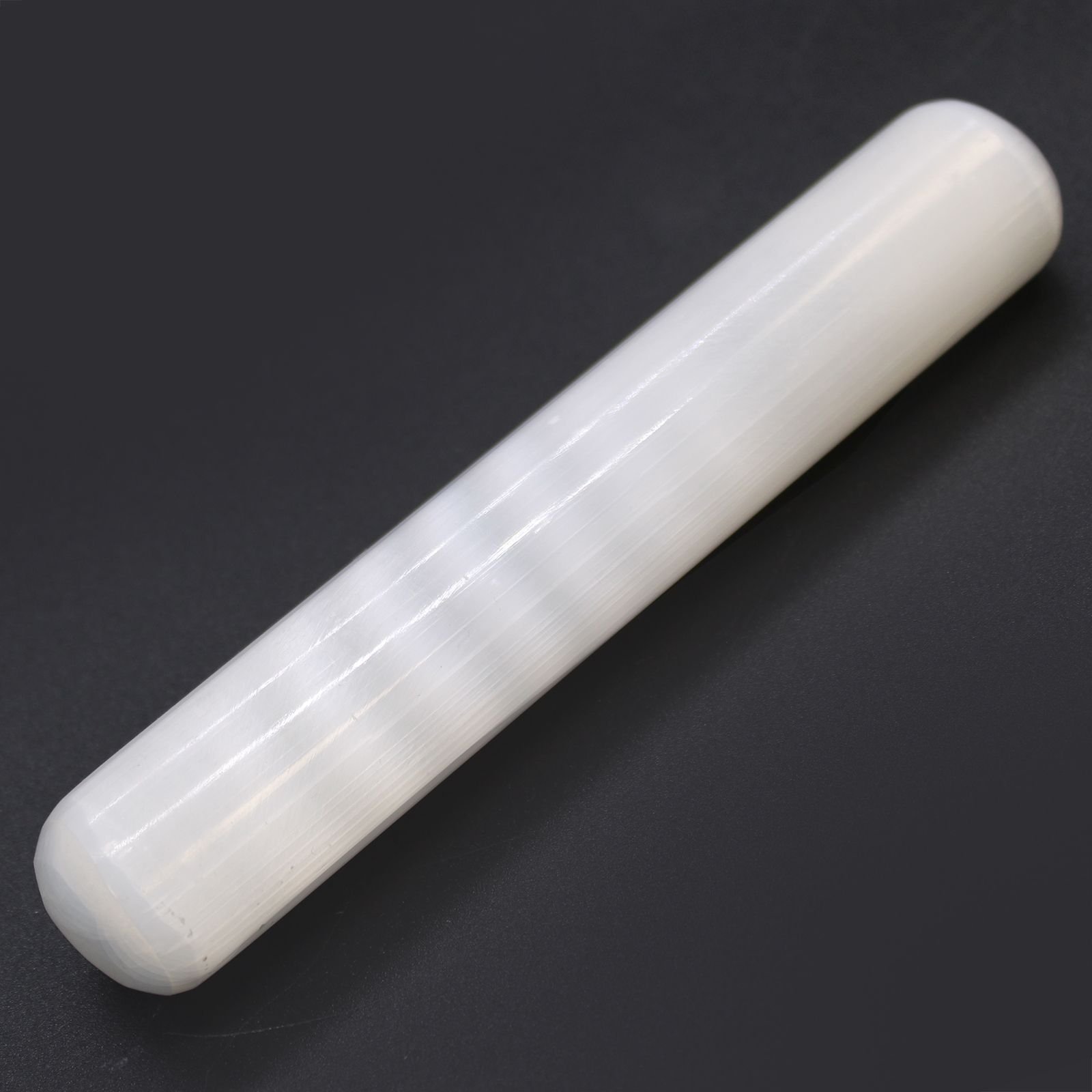 Alternative view of Selenito lazdelė „Round Both Ends“ – 16 cm šviesos ir ramybės ritualui