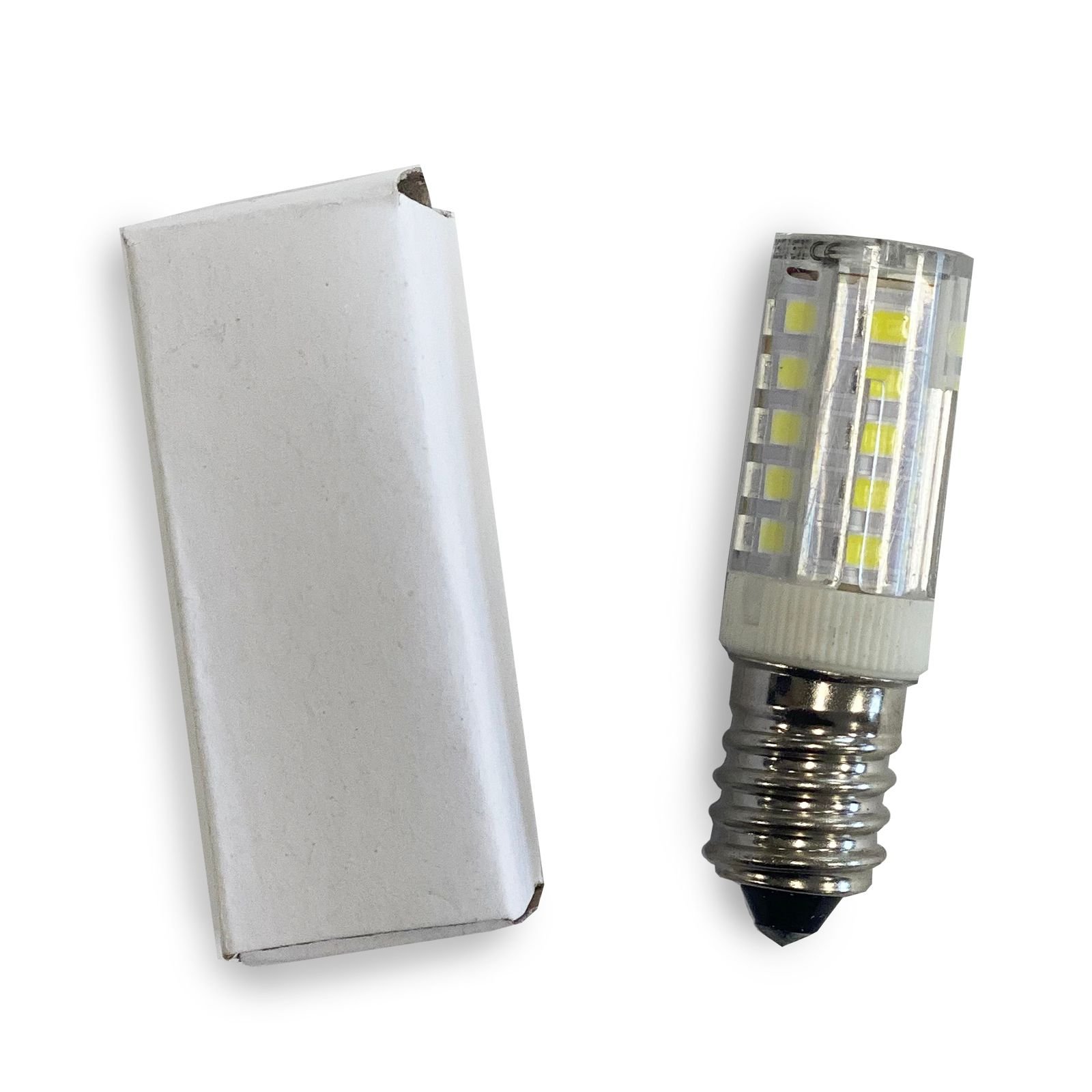 LED atsarginė lemputė „Šilta balta“ – E14 stiklo šviesos prisilietimas