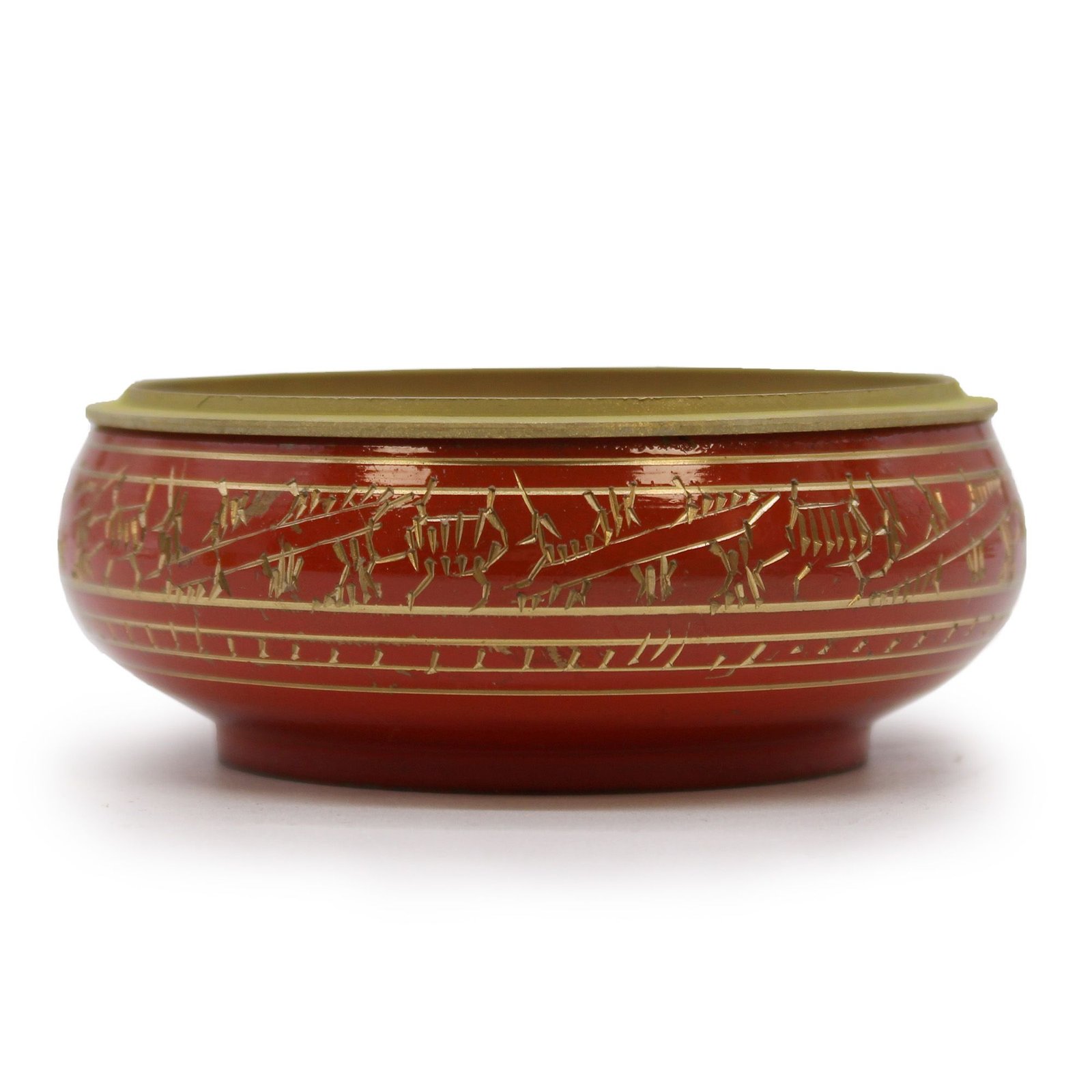 Smilkalinė „Chakra Charcoal Incense Jar – Sacral“ iš žalvario – jauki ritualo liepsnelė