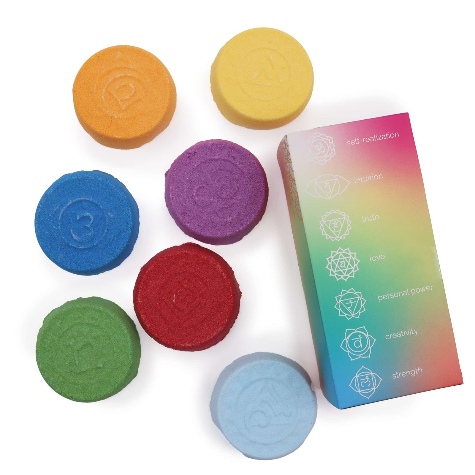 Alternative view of Chakra vonios bombų rinkinys „Chakra Harmony & Inner Glow“ – didelė dėžutė ritualinei ramybei