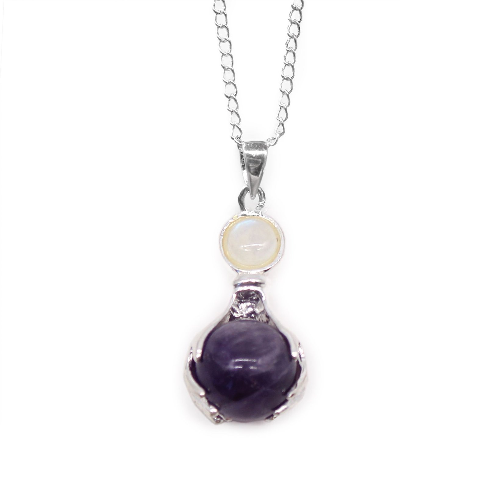 Pakabukas „Amethyst“ – sidabru dengtas brangakmenių talismanas kasdieniam žavesiui
