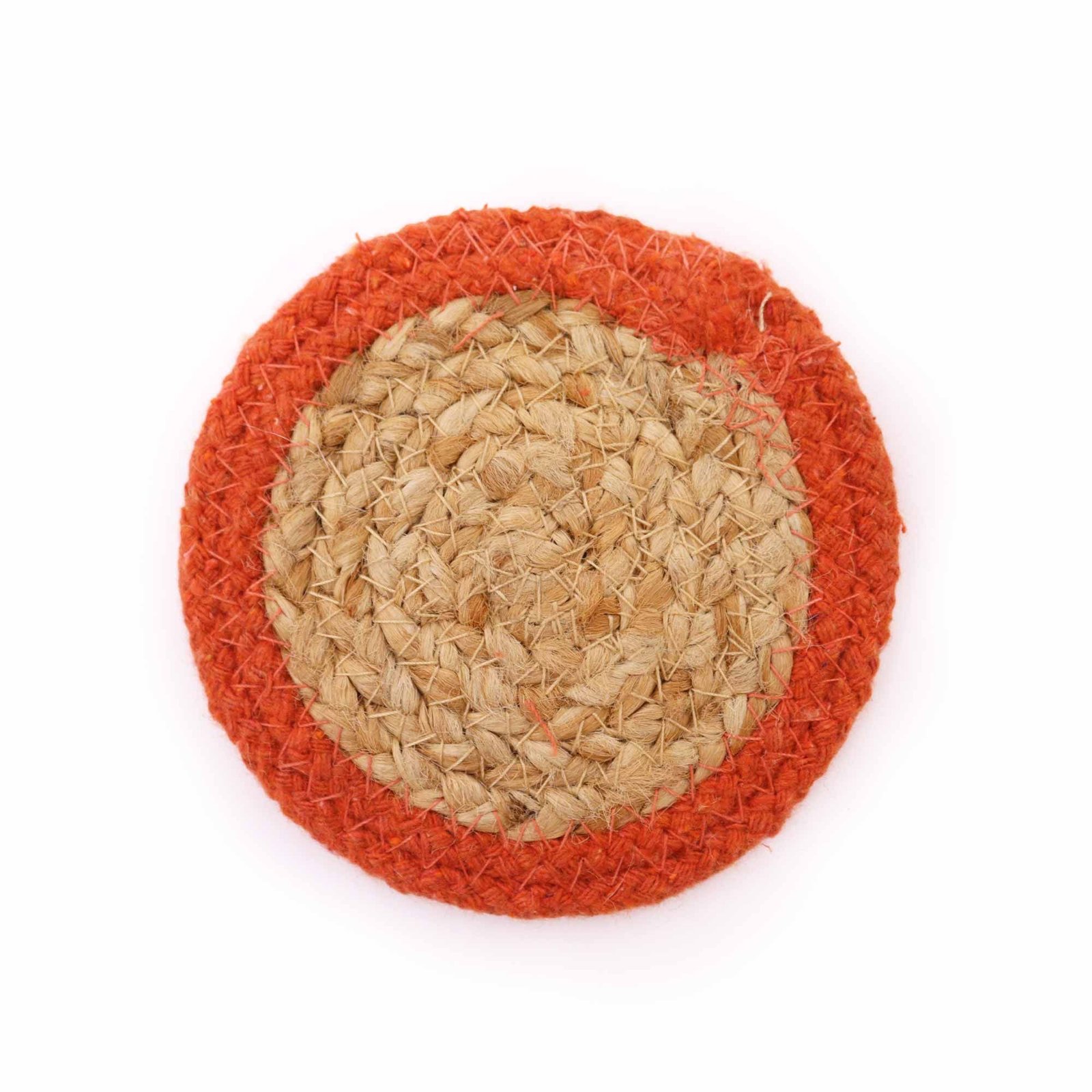 Natūralūs stalo padėkliukai iš džiuto ir medvilnės „Clay Border“ – 10 cm, 4 vnt. jaukiam stalui