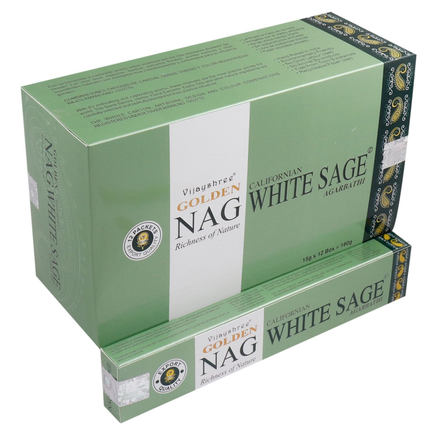 Alternative view of Smilkalų lazdelės „Golden Nag White Sage“ – baltojo šalavijo ramybės ritualas