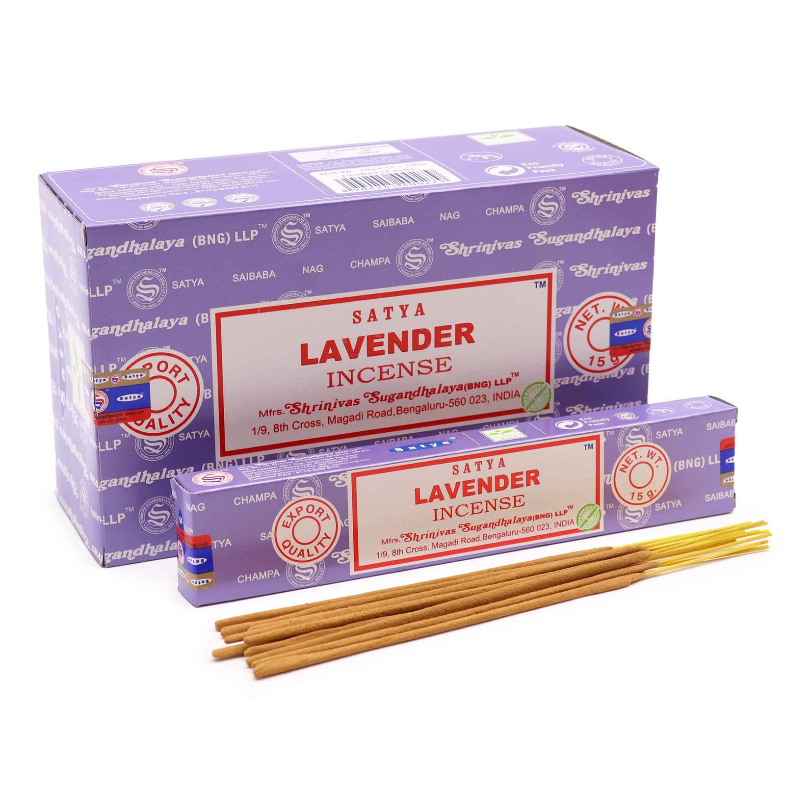 Smilkalų lazdelės „Satya Lavender“ – levandų ramybės ir jaukaus ritualo kvapas