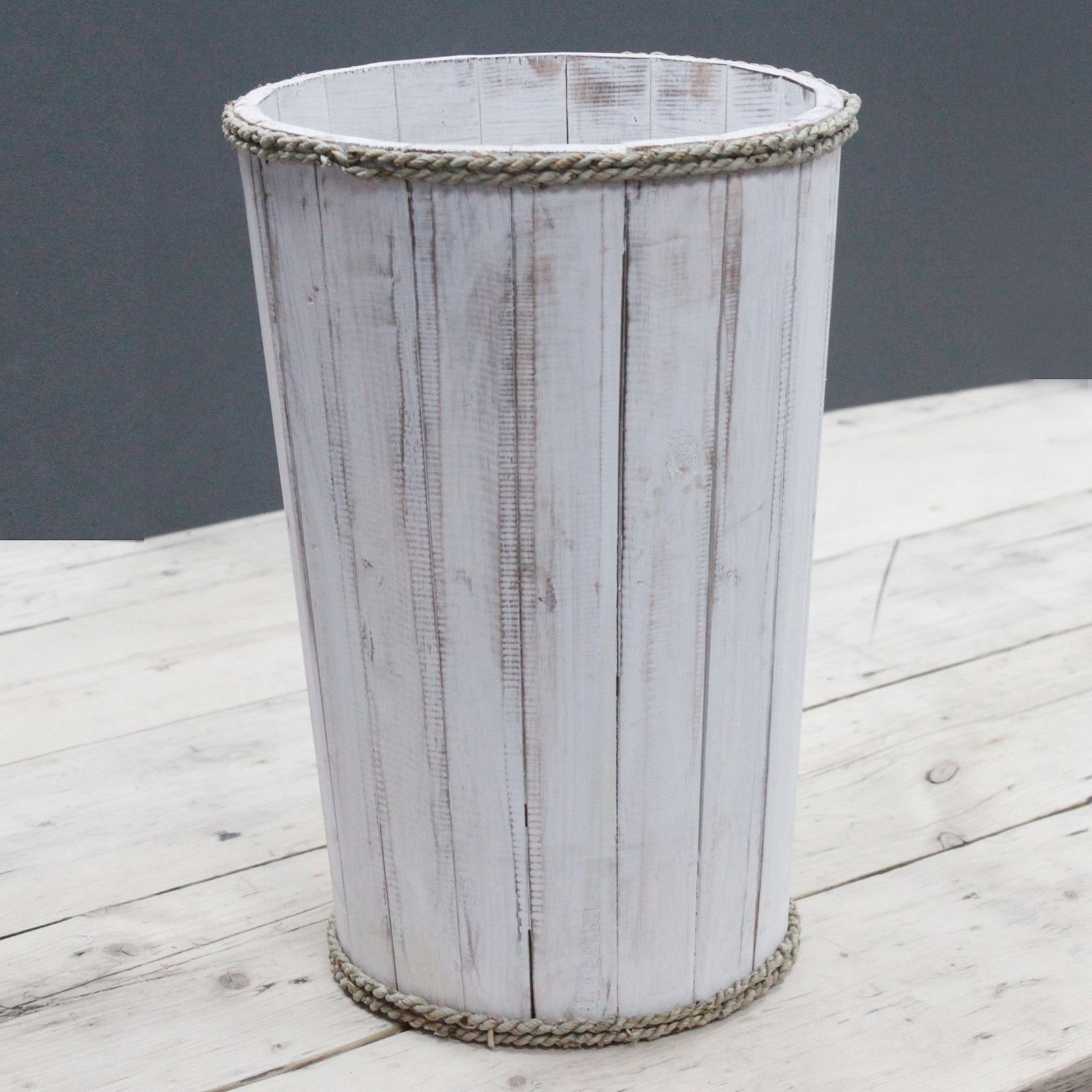 Alternative view of Didelis jūrinio stiliaus ekspozicinis kubilas „Whitewash“ – 45 × 32 cm medžio šviesa