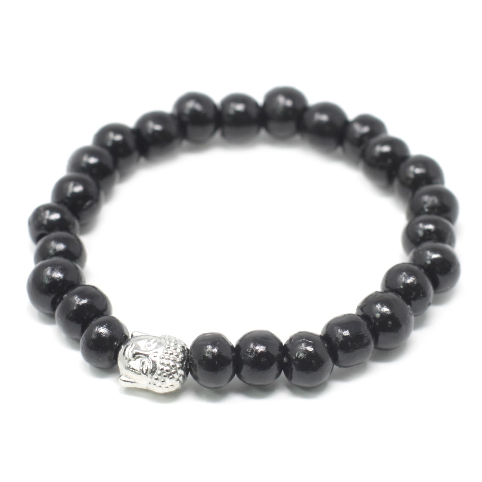 Medinių karoliukų apyrankė „Darkwood Beads & Buddah Bangle“ – tamsaus jaukumo ritualas