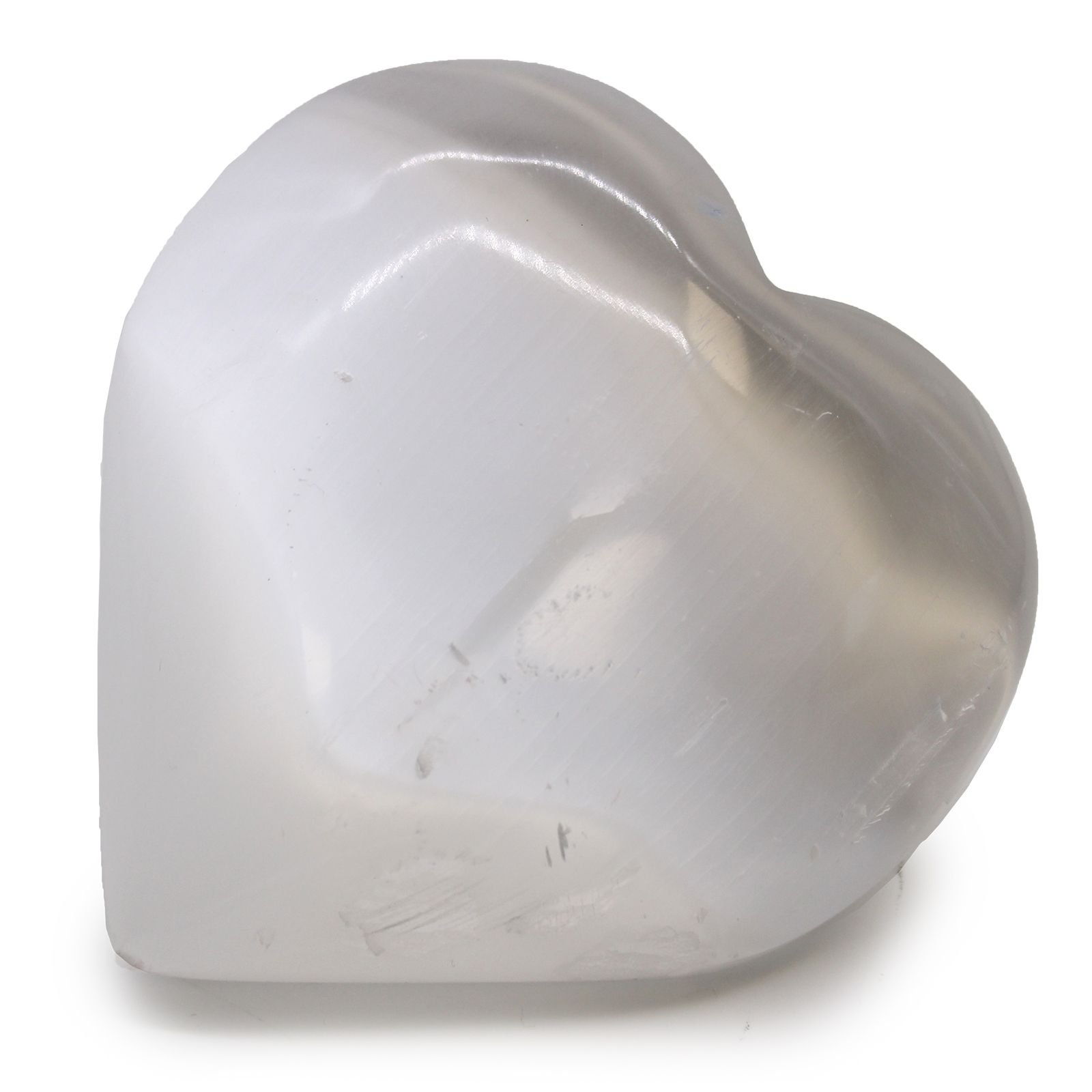 Selenito širdelė „Heart“ – 10 cm šviesos ir ramybės akcentas
