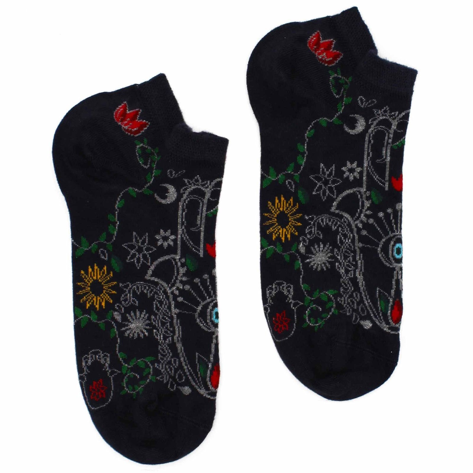 Alternative view of Bambukinės žemos kojinės „Hamsa“ – švelnus kasdienės apsaugos prisilietimas