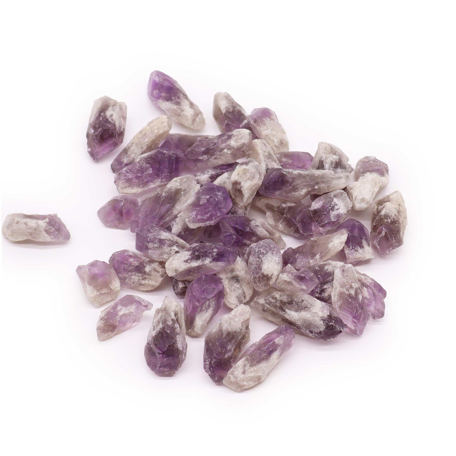 Neapdirbti ametisto kristalai „Amethyst Rough Points“ – 500 g magiškam namų kampeliui