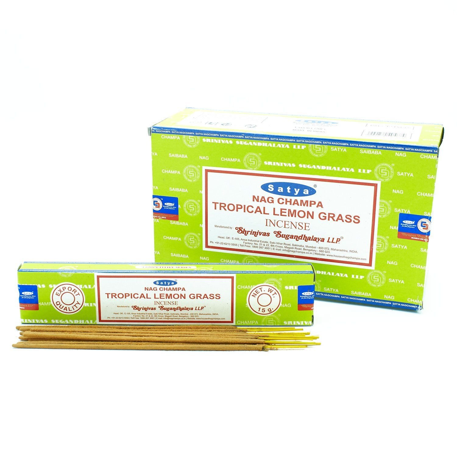 Alternative view of Satya smilkalų lazdelės „Tropical Lemongrass“ – tropinio gaivumo ritualas namams, 15 g