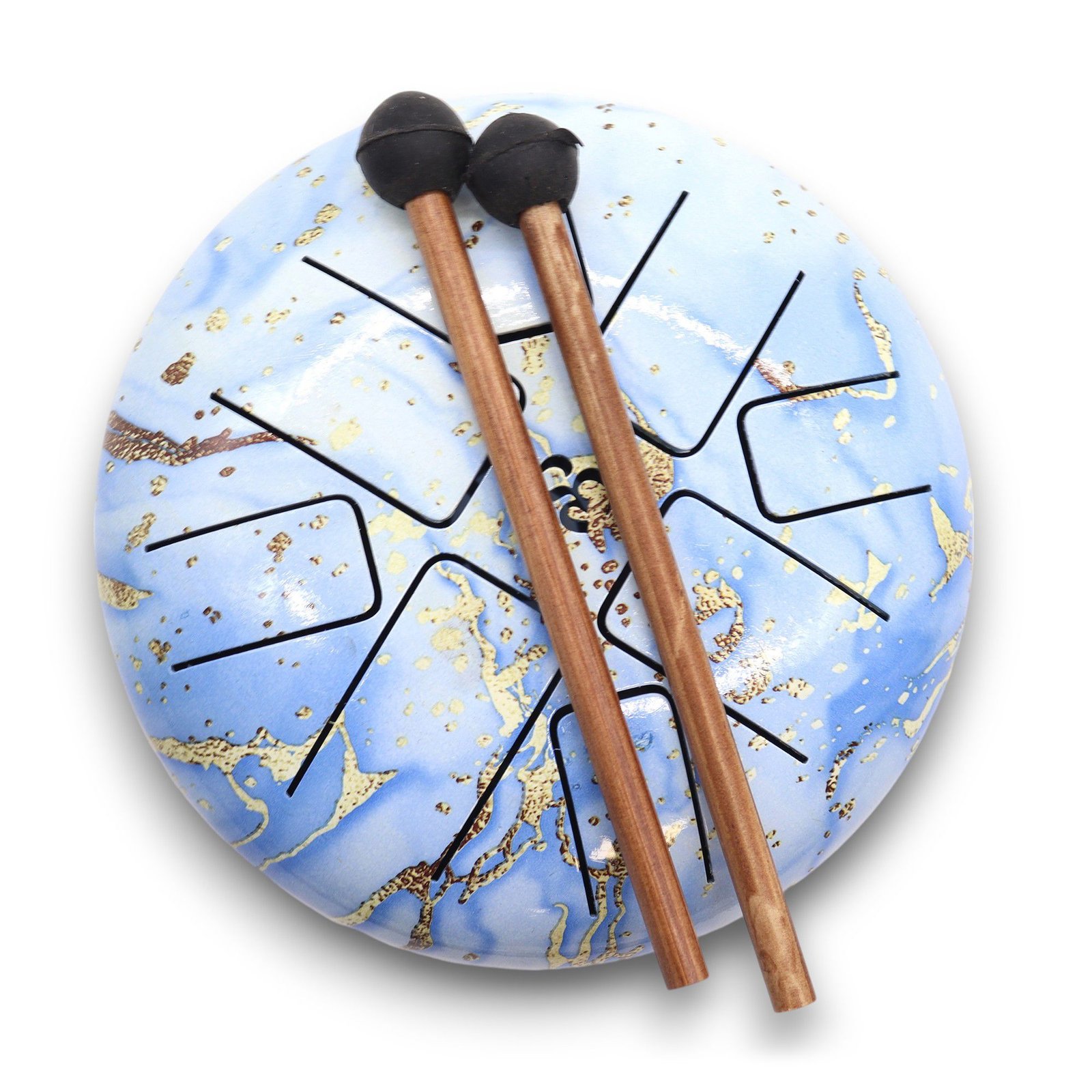 Alternative view of Plieninis liežuvėlinis Happy būgnas „Blue Sky OM“ – 18 cm ramybės skambesys
