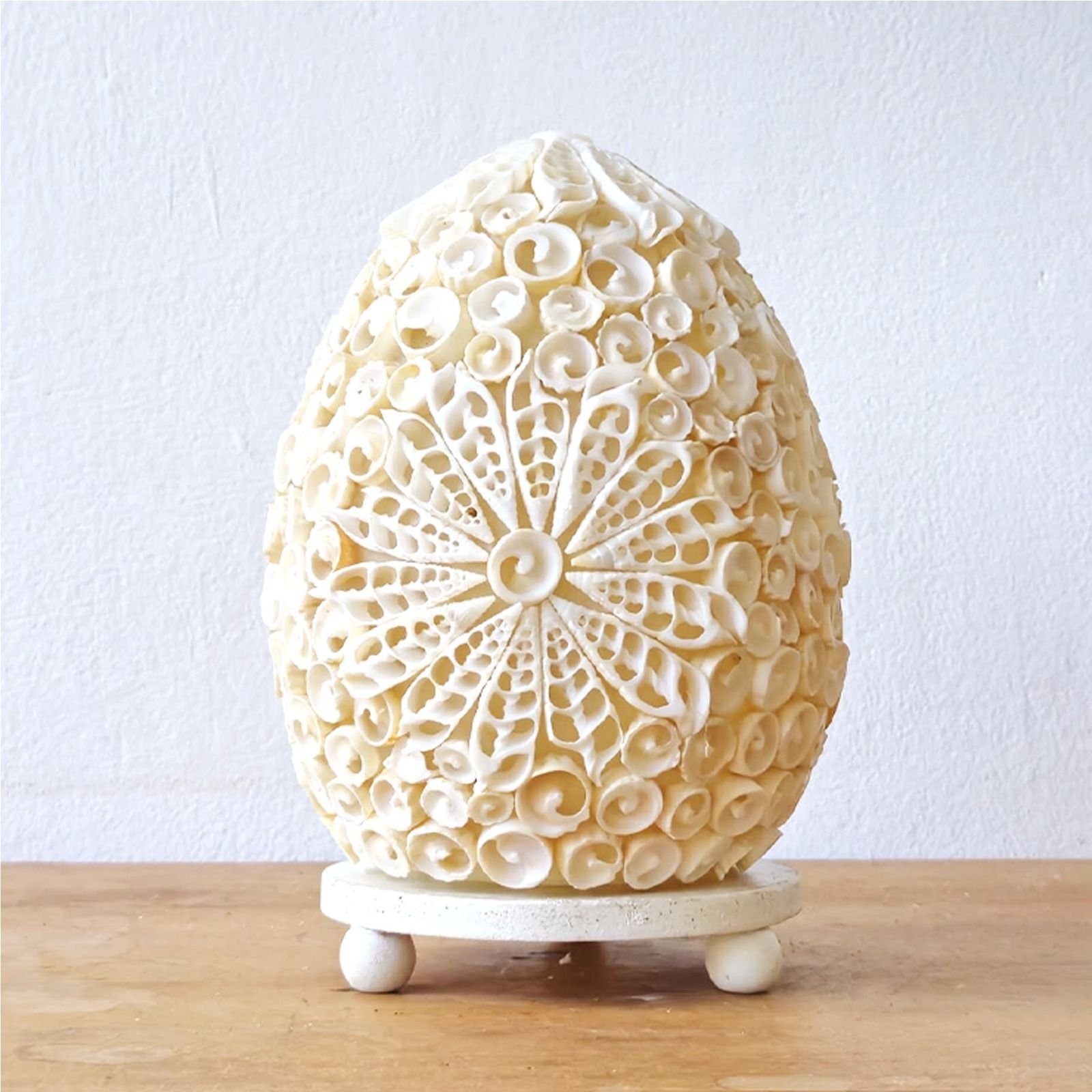 Alternative view of Boho jūros kriauklių lempa „Cut Art Shell Oval“ – 15 cm šviesos paslaptis