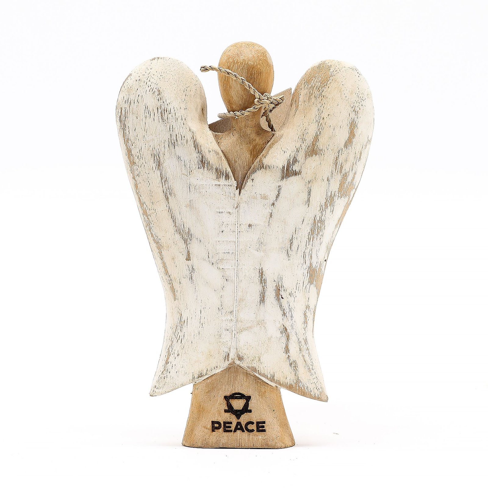 Alternative view of Hati-Hati angelas „Peace“ – 15 cm suar medžio ramybės žavesys