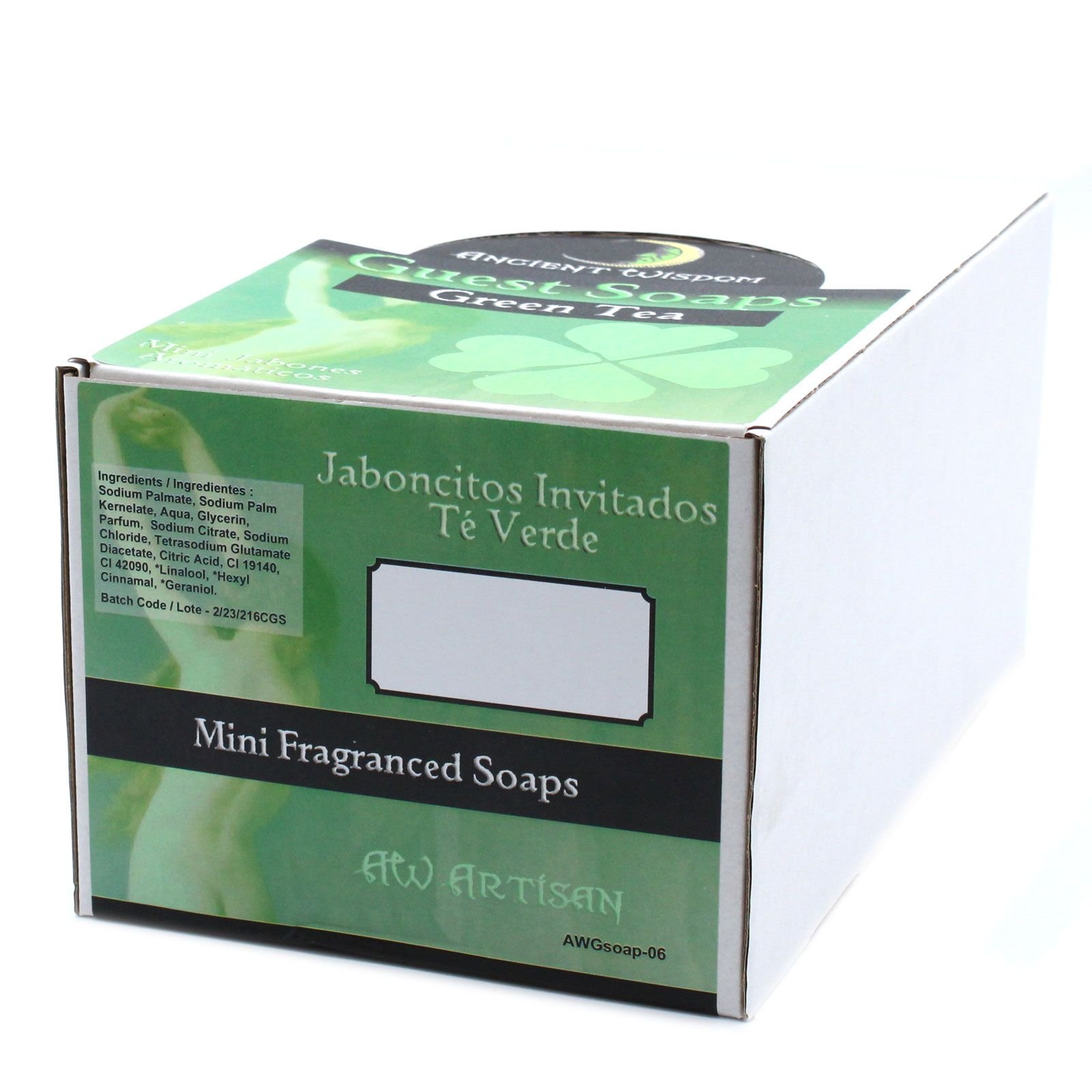 Alternative view of Širdelės formos svečių muilai „Green Tea“ – gaivaus žaliosios arbatos kvapo 10 vnt. rinkinys