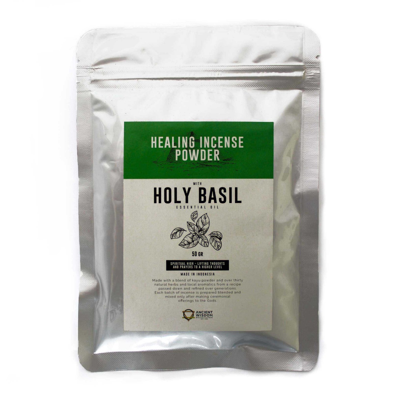 Gydomųjų smilkalų milteliai „Holy Basil“ – švelnus šventojo baziliko ritualas