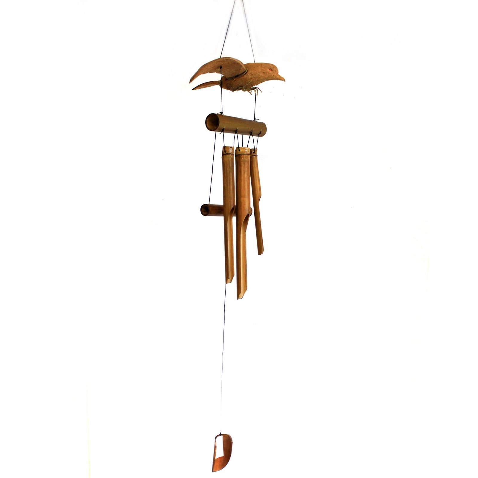Alternative view of Vėjo varpelis „Blackbird“ – kokosų ir bambuko lengvumo namų akcentas
